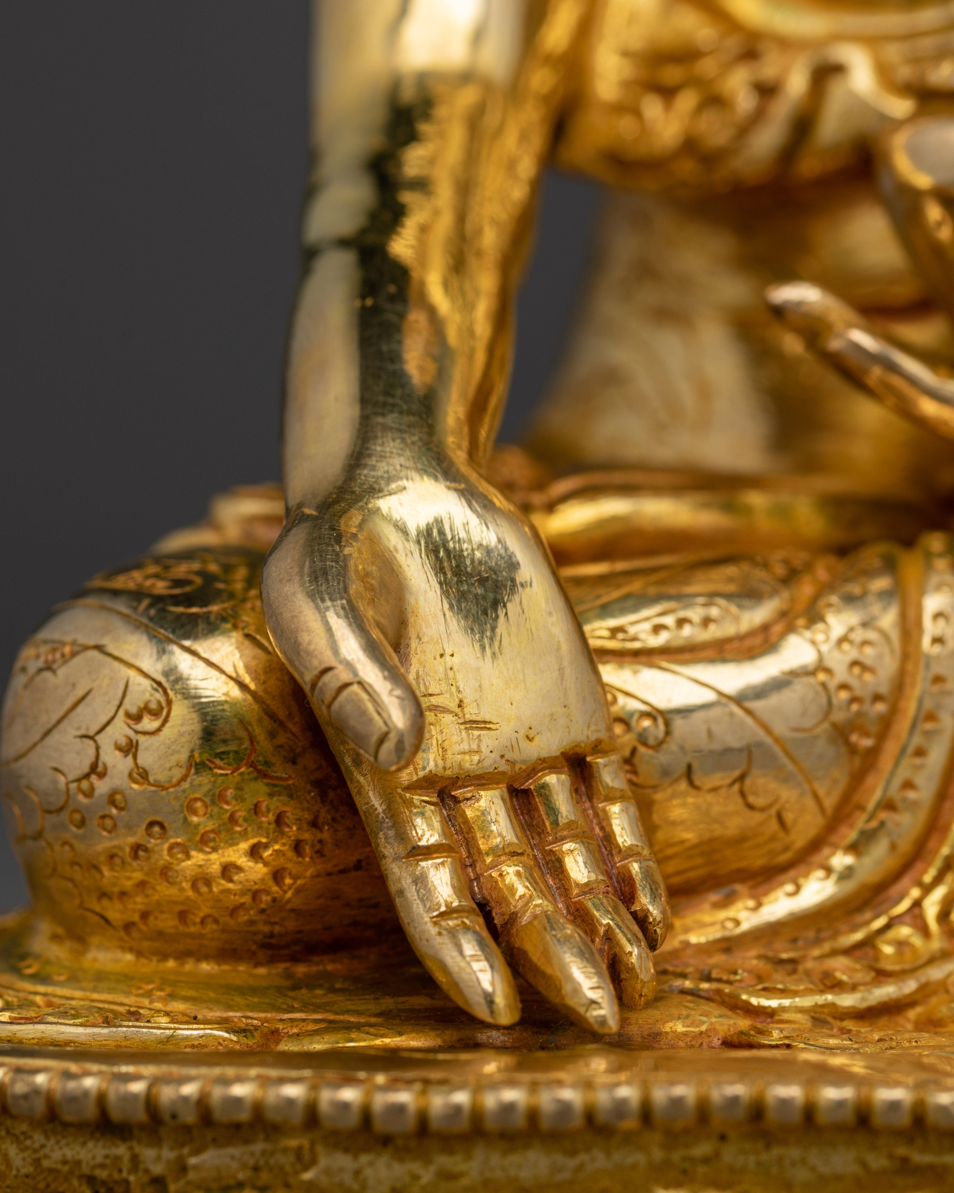 Ratnasambhava Buddha Statue in Copper | Meditation Altar & Shrine Decor