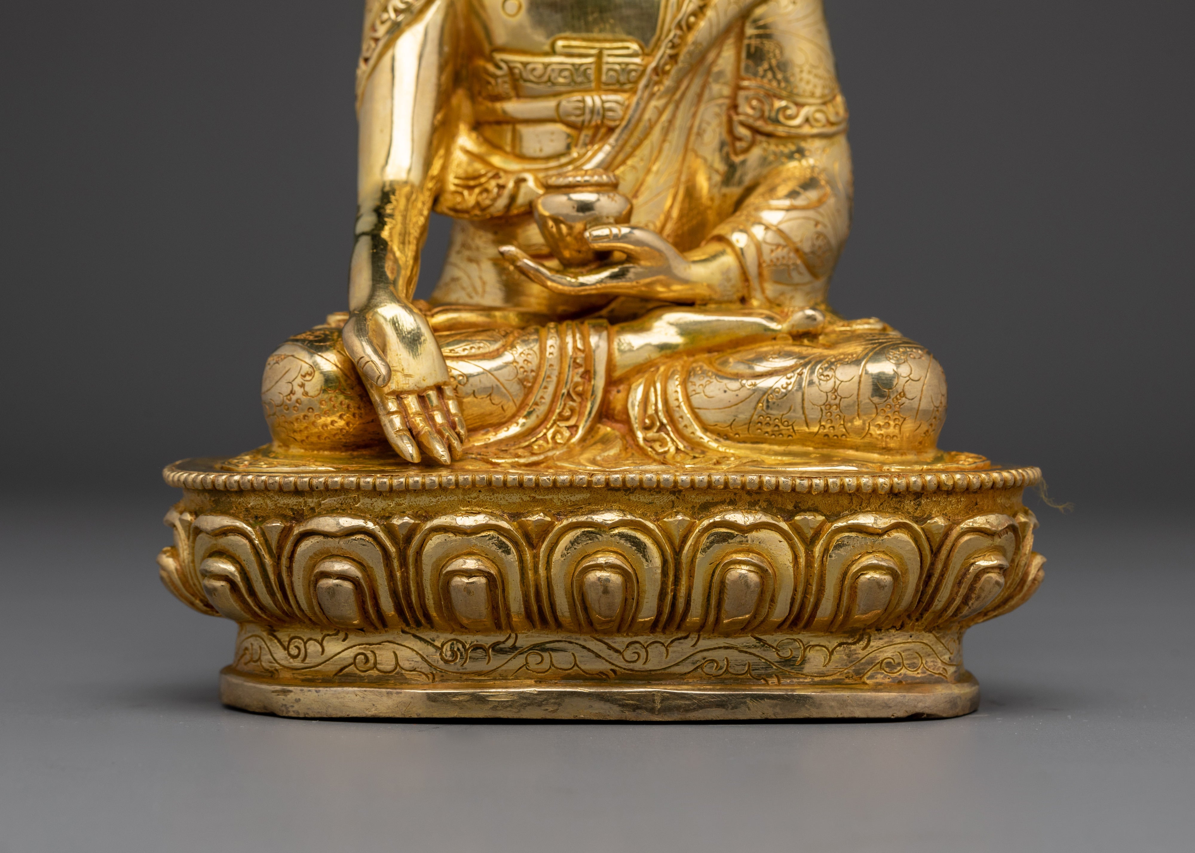 Ratnasambhava Buddha Statue in Copper | Meditation Altar & Shrine Decor