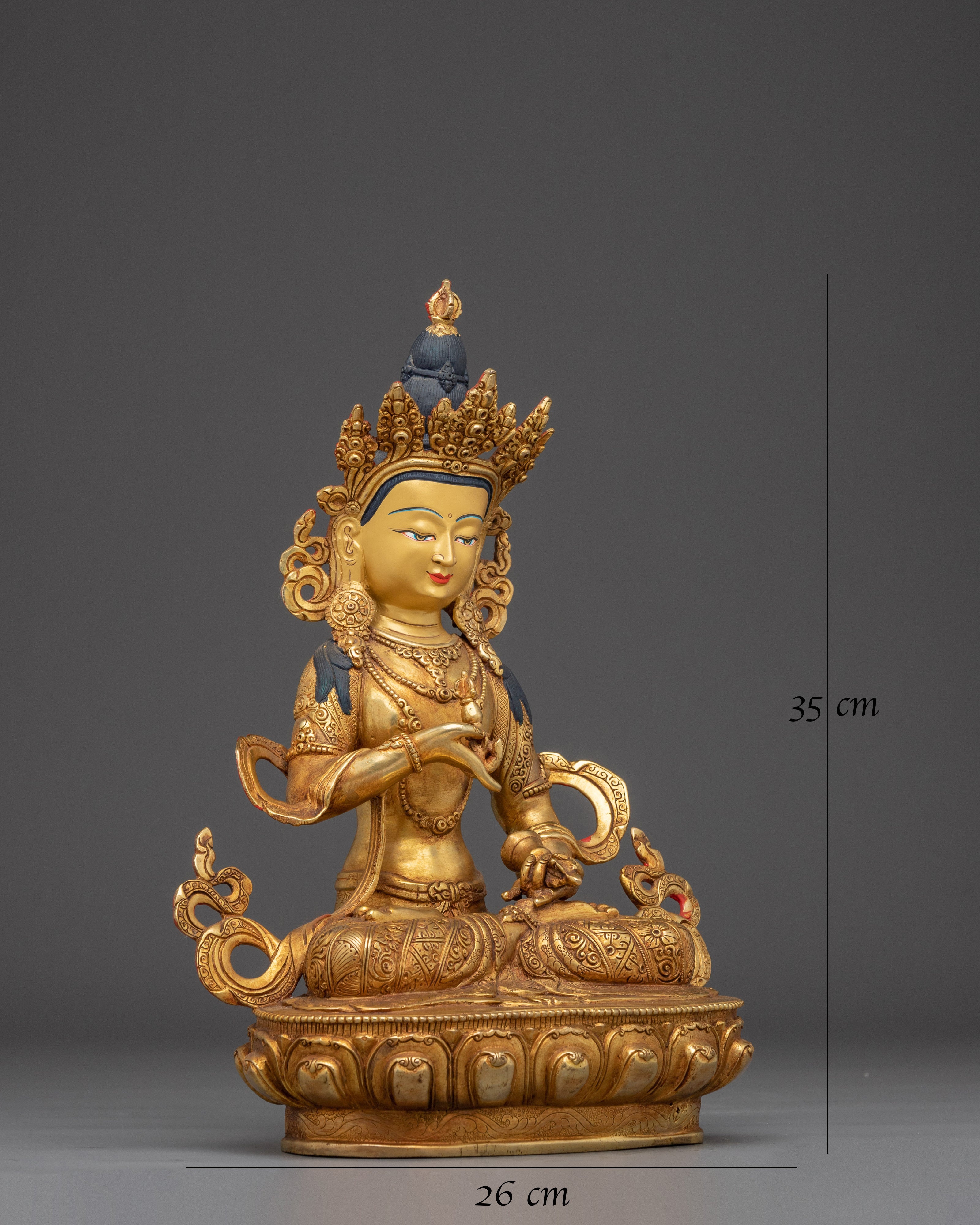 Vajrasattva Statue with 24K Gold Gilding