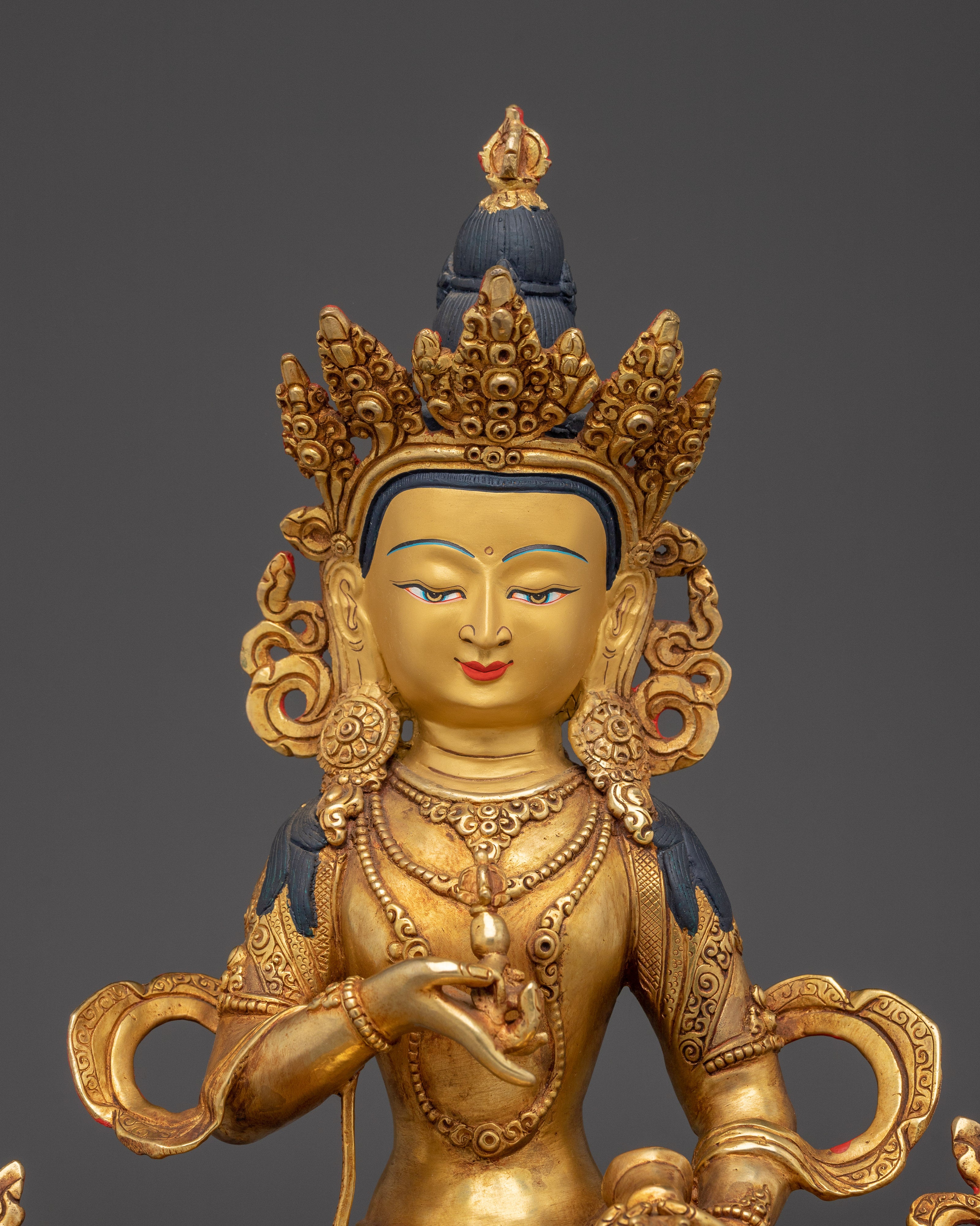 Vajrasattva Statue with 24K Gold Gilding | Spiritual & Meditation Decor