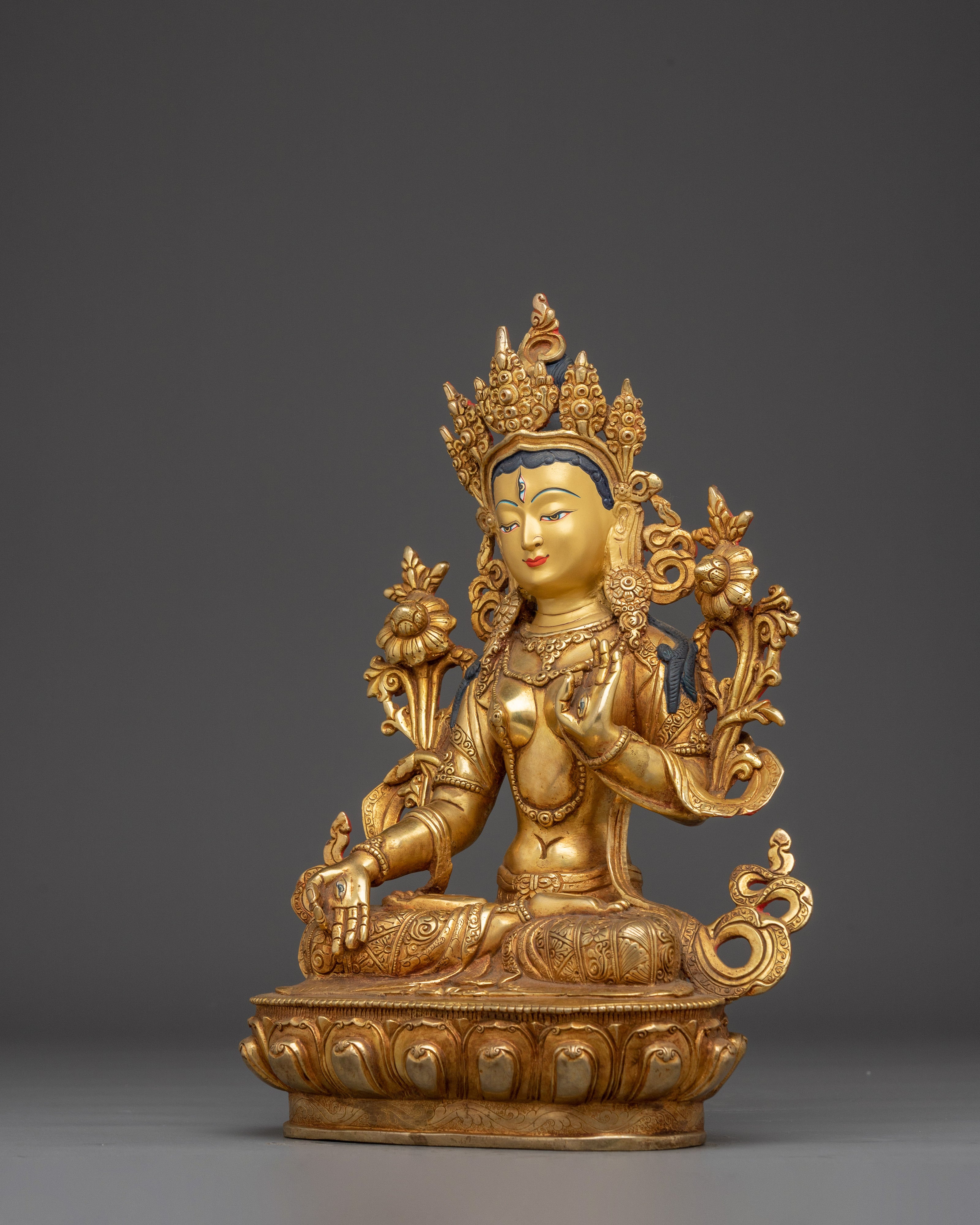 White Tara Bodhisattva of Compassion and Healing Statue | Ideal for Meditation