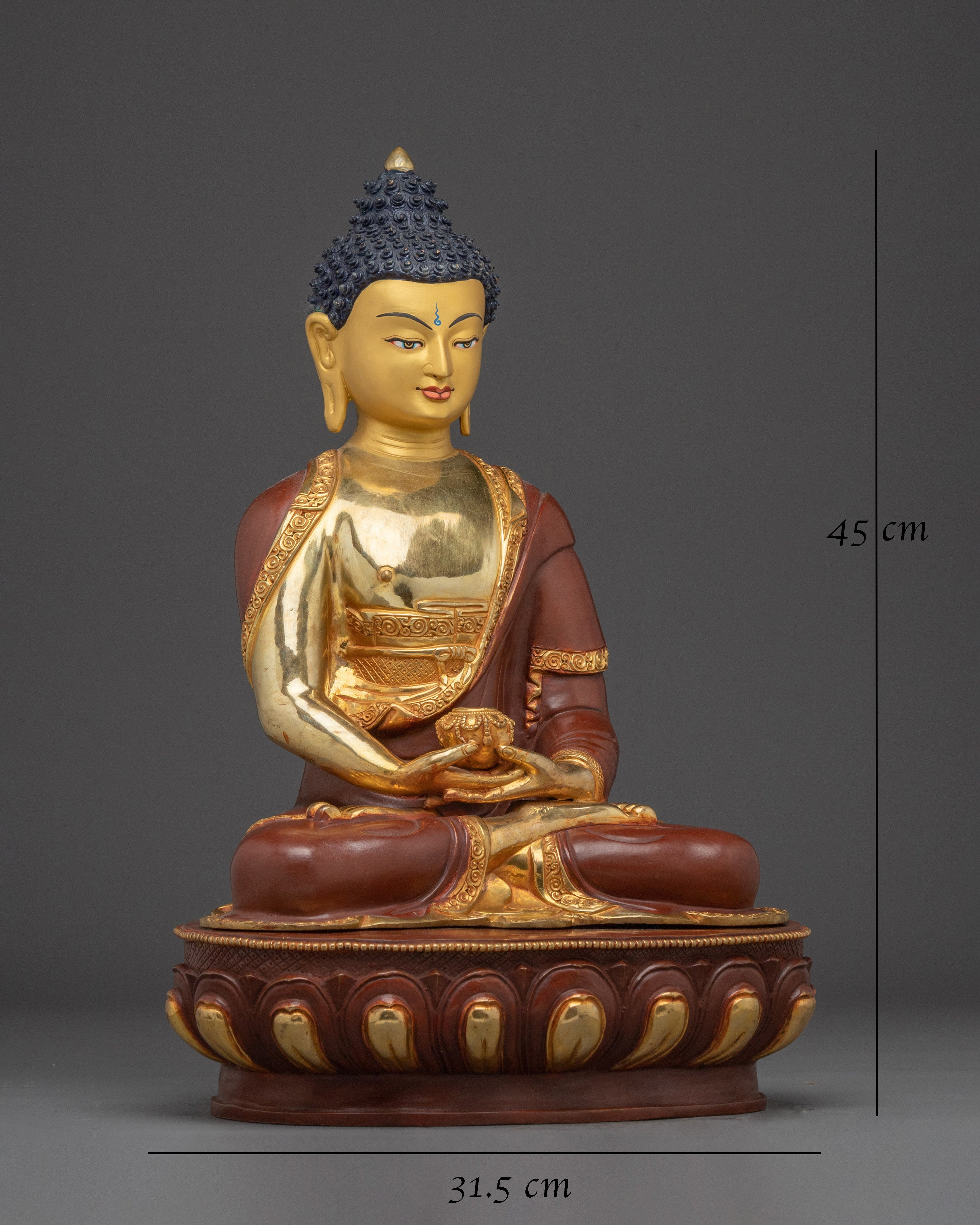 Amitabha Buddha in Gold Detailing