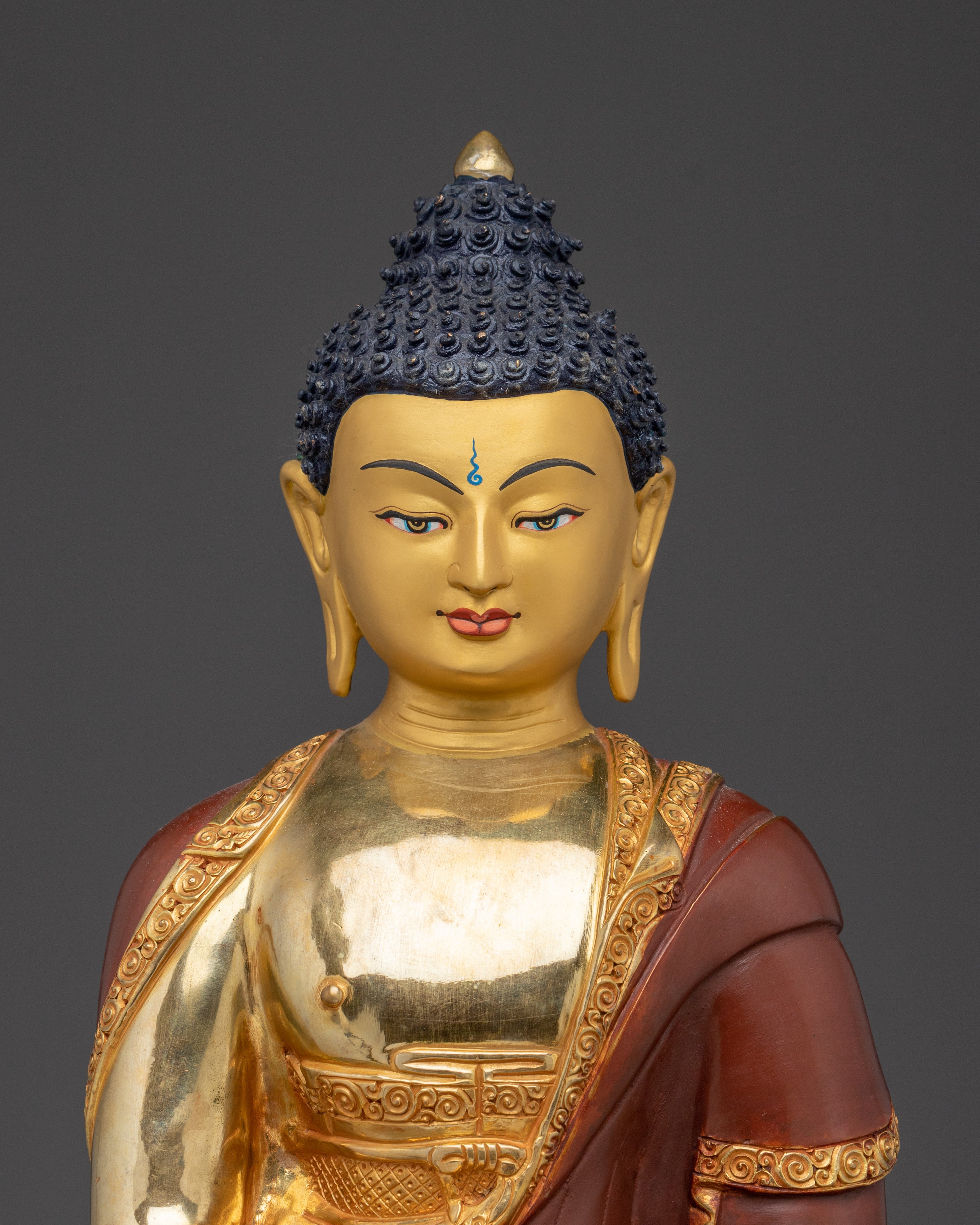 Amitabha Buddha in Gold Detailing Statue | Ideal for Meditation Spaces