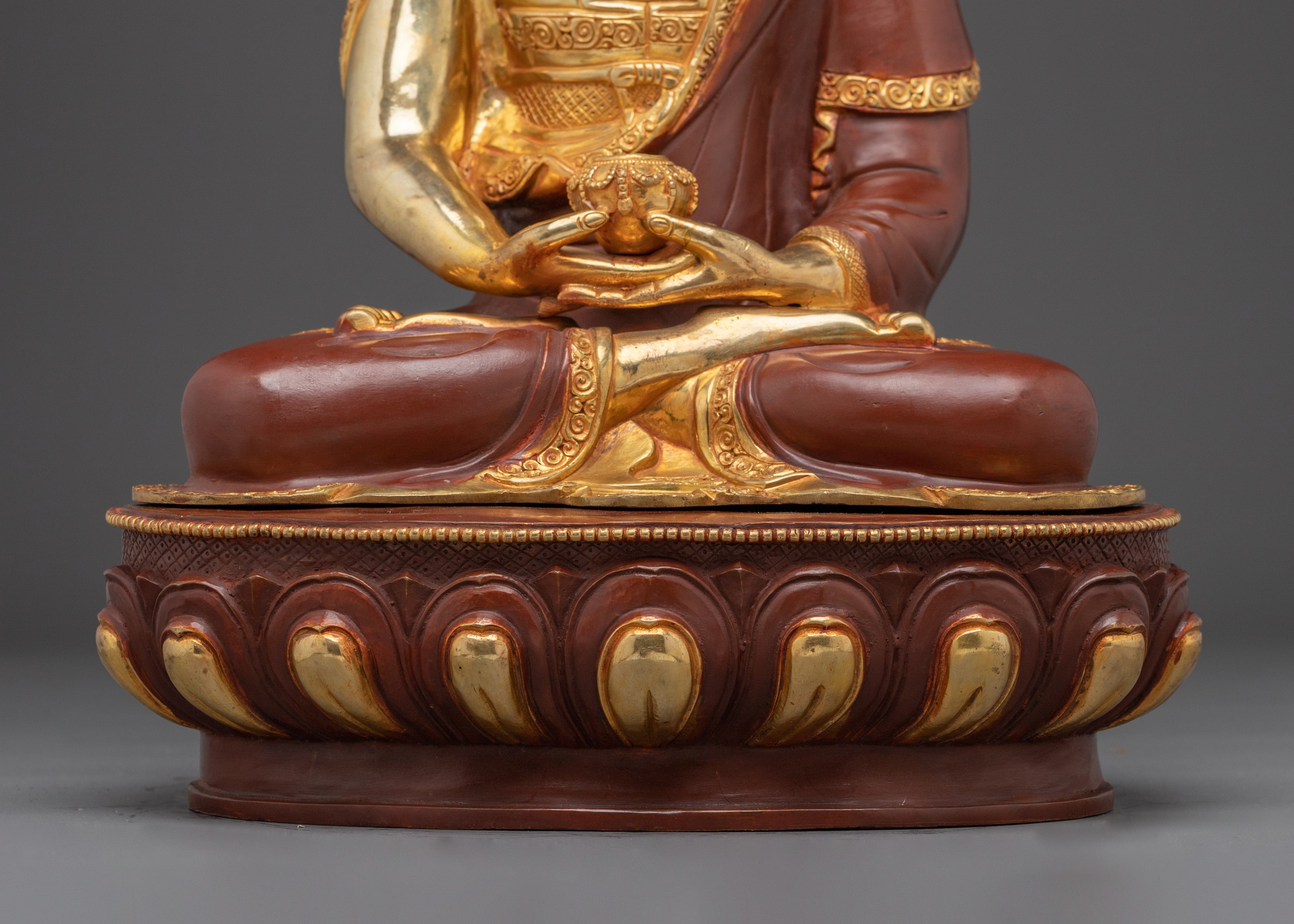 Amitabha Buddha in Gold Detailing Statue | Ideal for Meditation Spaces
