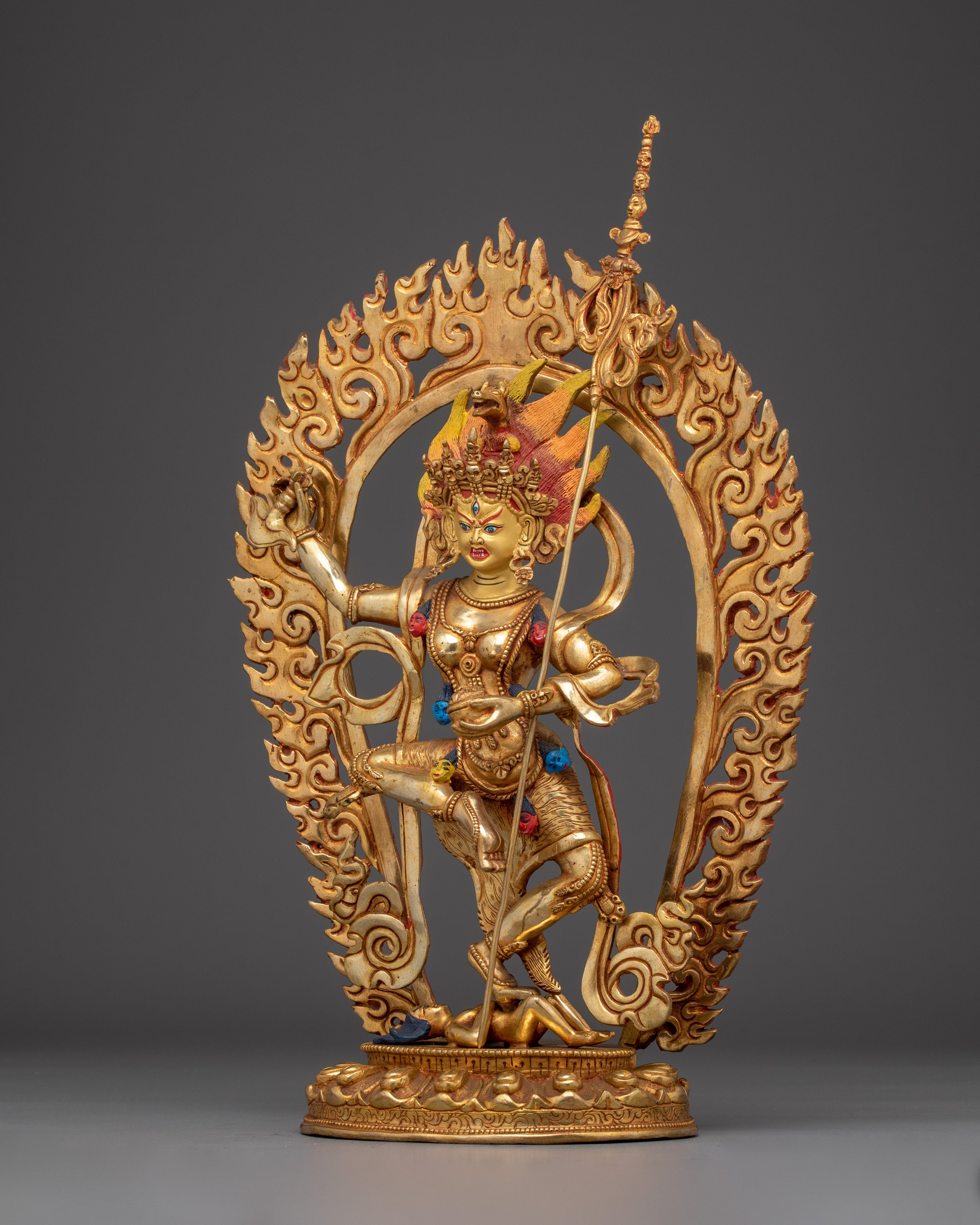 Tibetan Art Dorje Phagmo | Gold-Gilded Figure for Spiritual Liberation