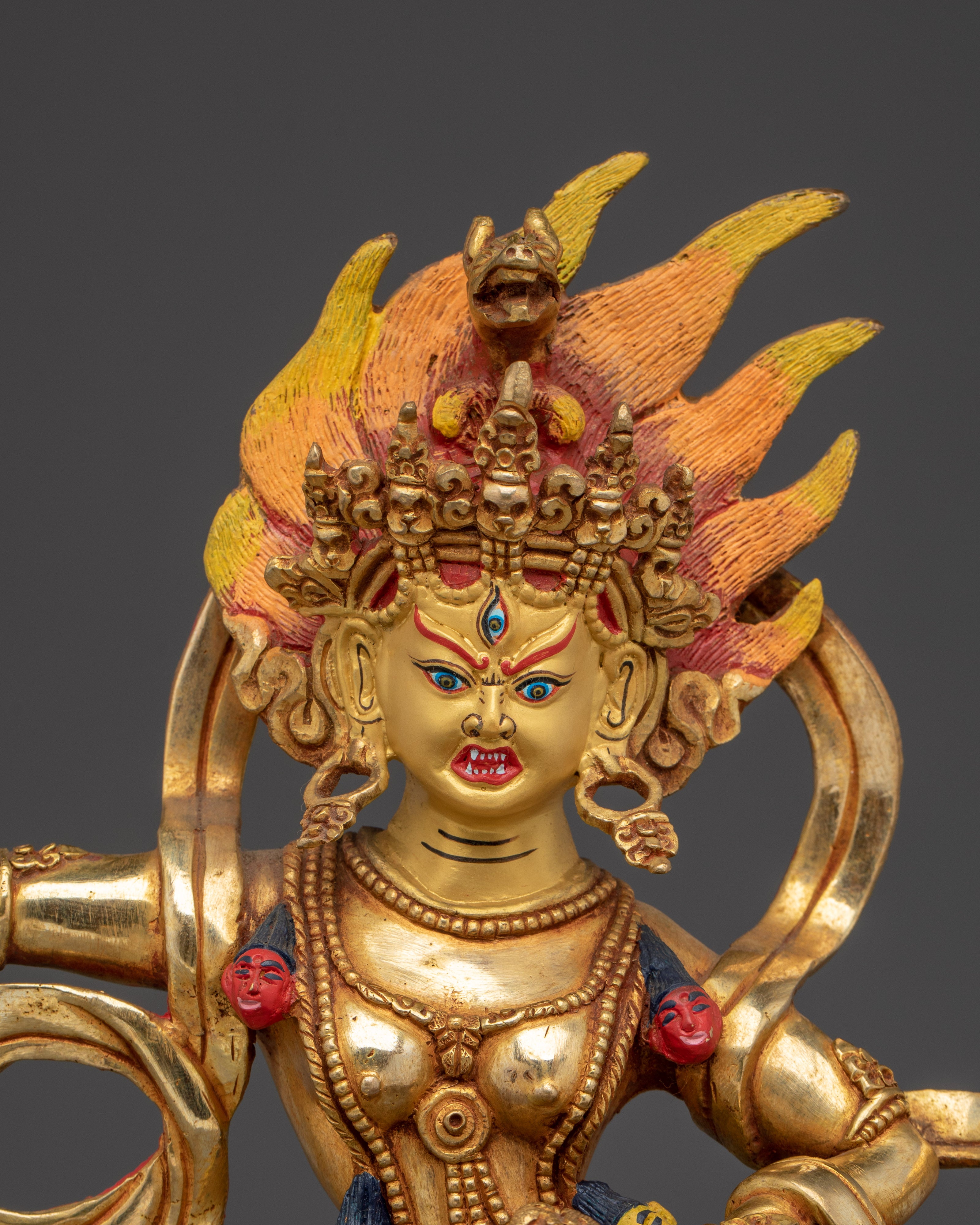 Tibetan Art Dorje Phagmo | Gold-Gilded Figure for Spiritual Liberation