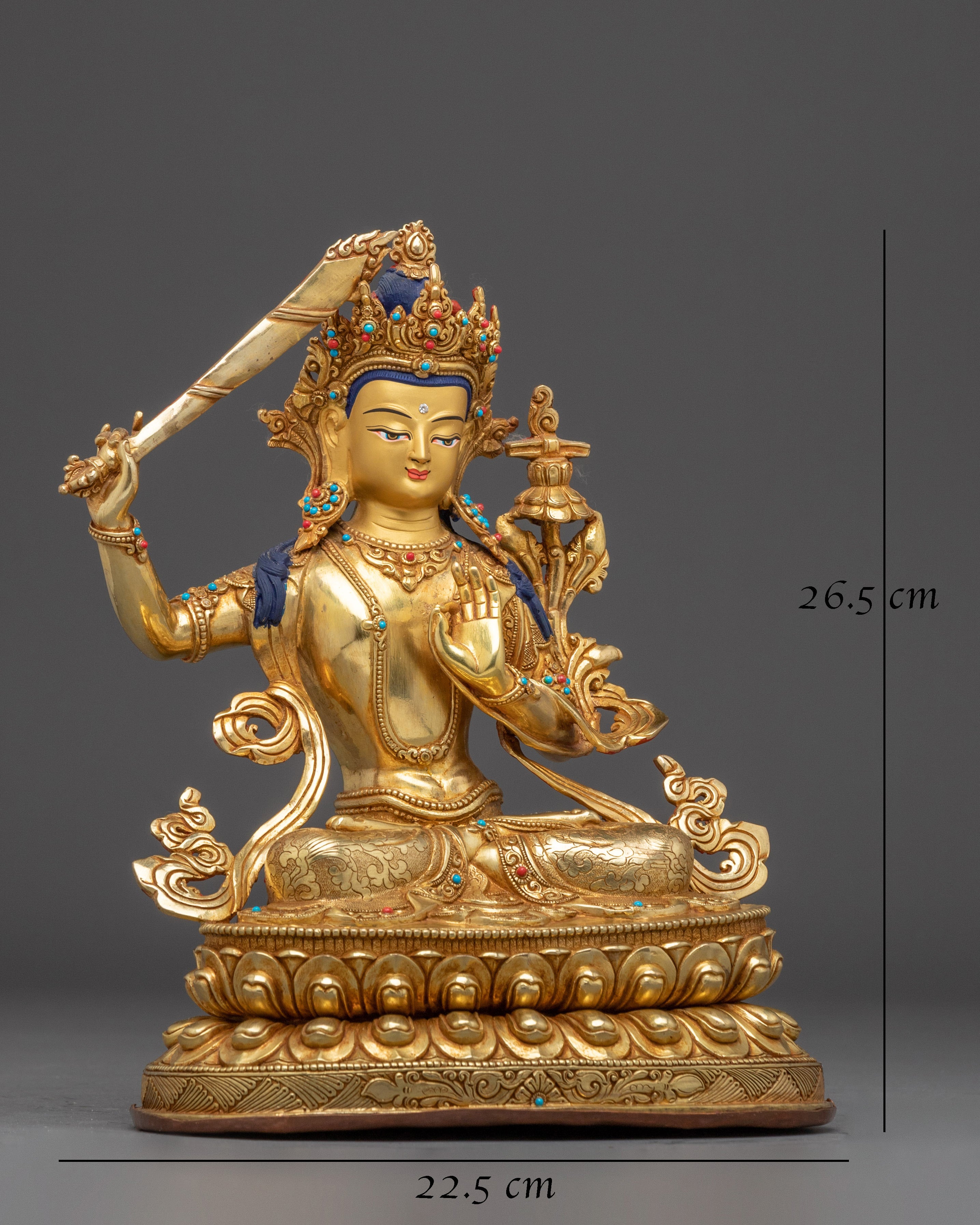 Vajrayana Deity Manjushri Handmade Art