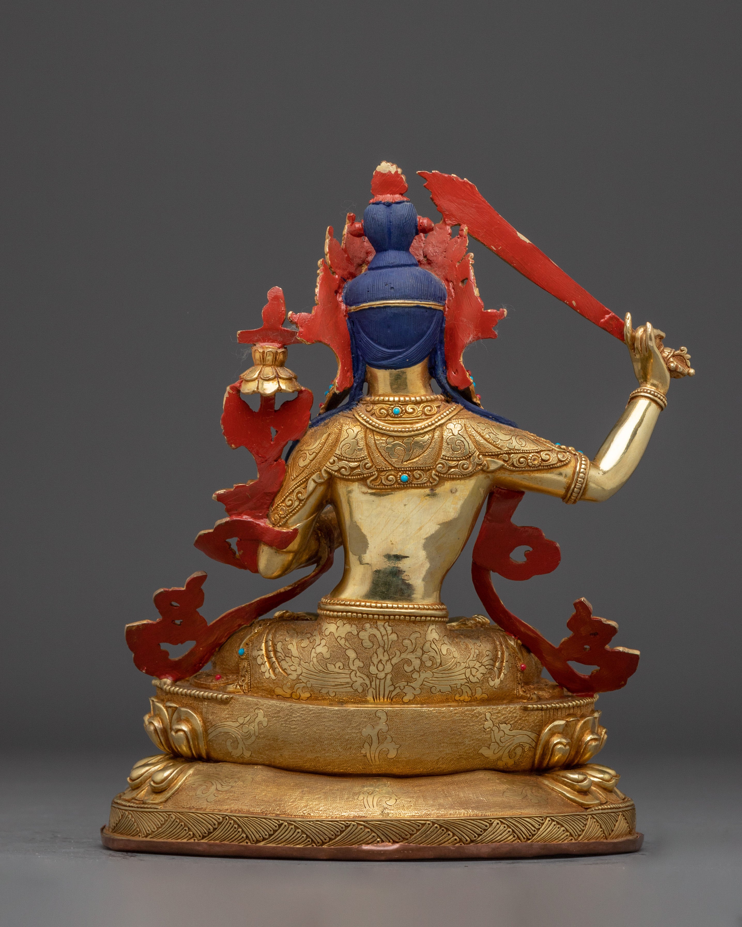 Vajrayana Deity Manjushri Handmade Art | Enlightened wisdom