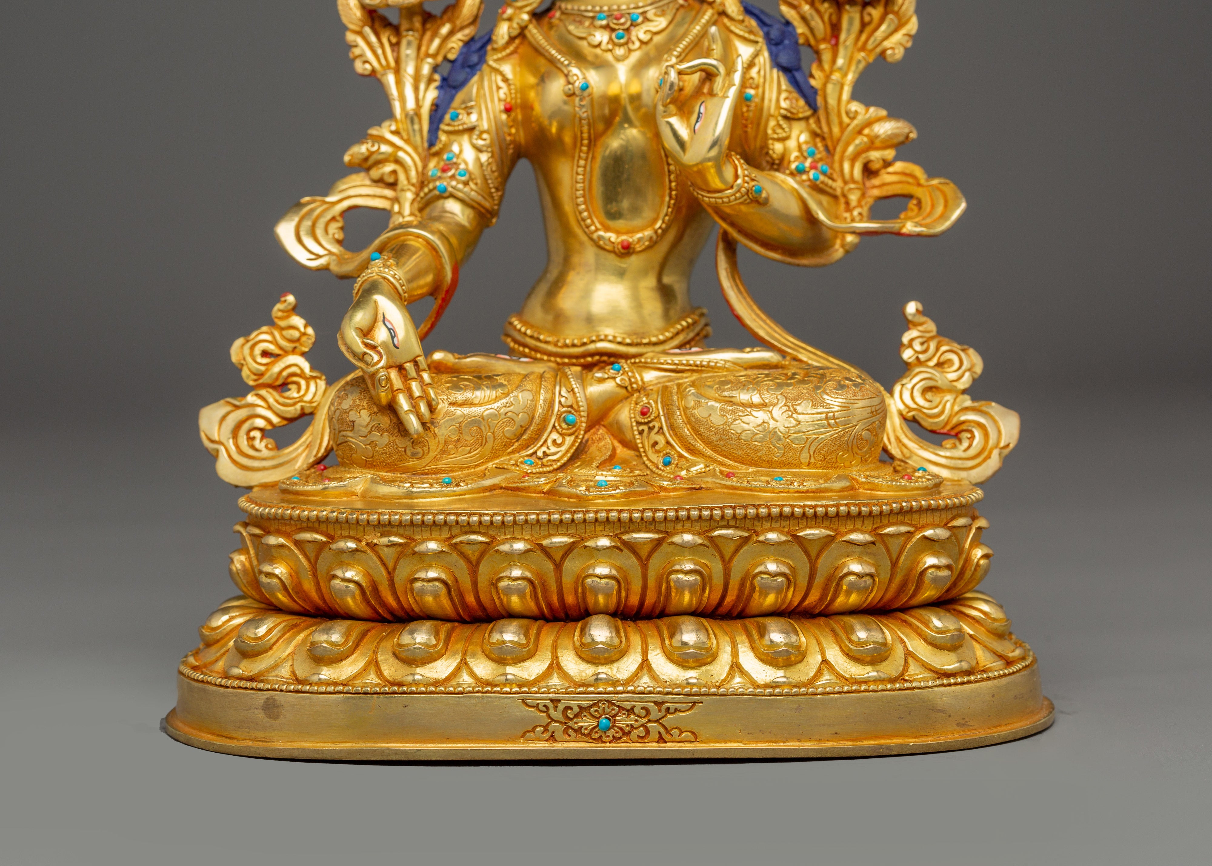 Nepalese Artwork of White Tara | Compassionate Protector