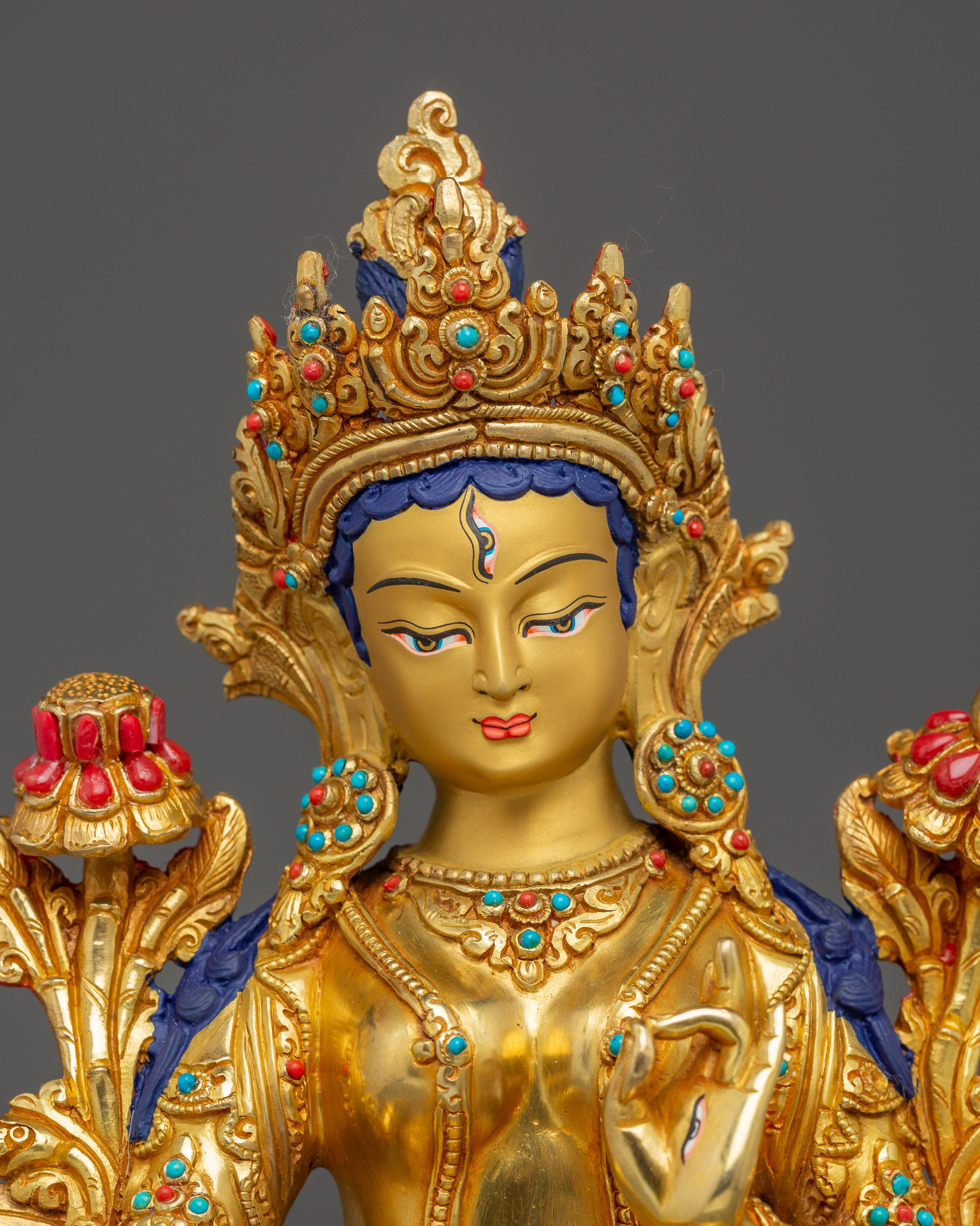 Nepalese Artwork of White Tara | Compassionate Protector