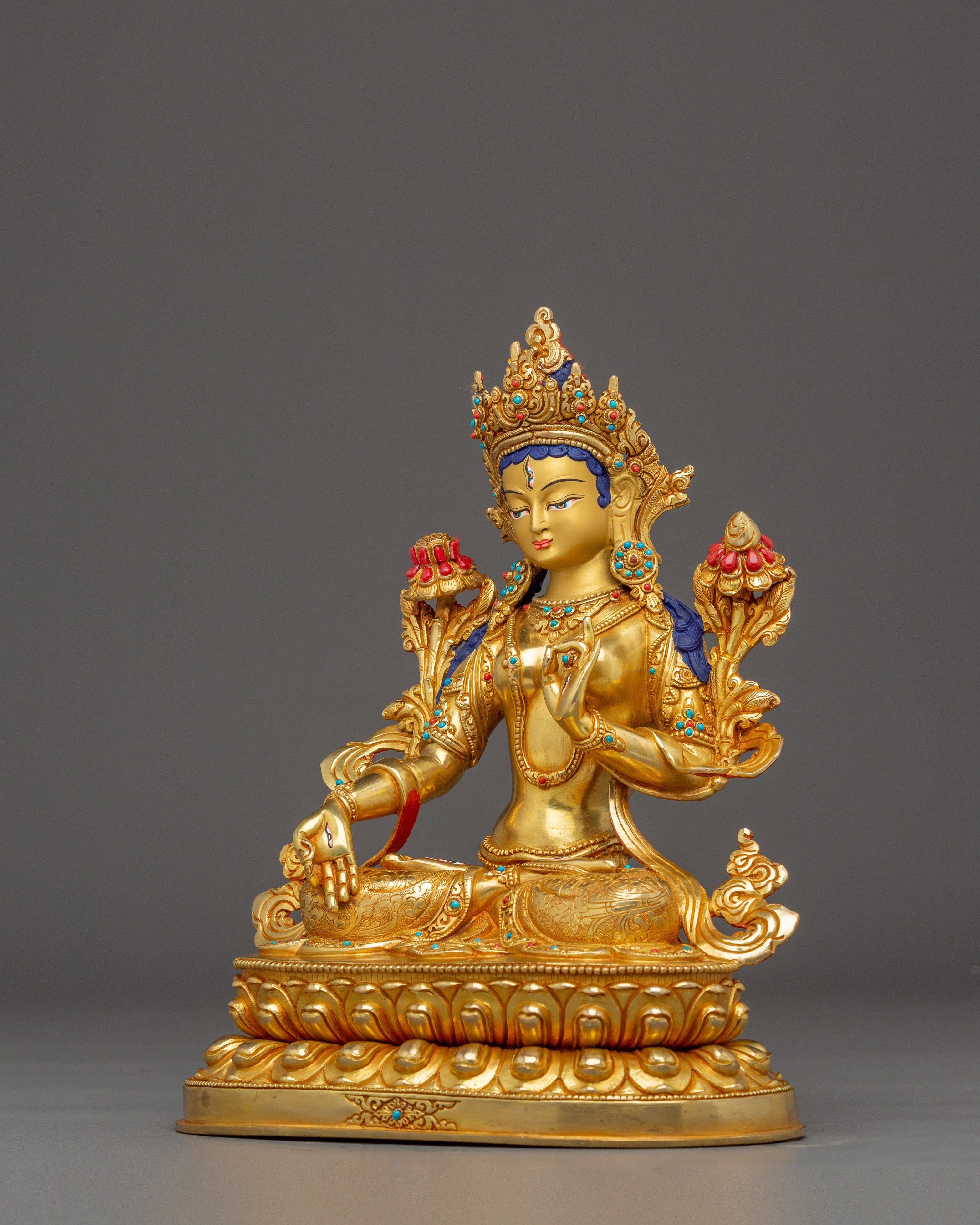 Nepalese Artwork of White Tara | Compassionate Protector