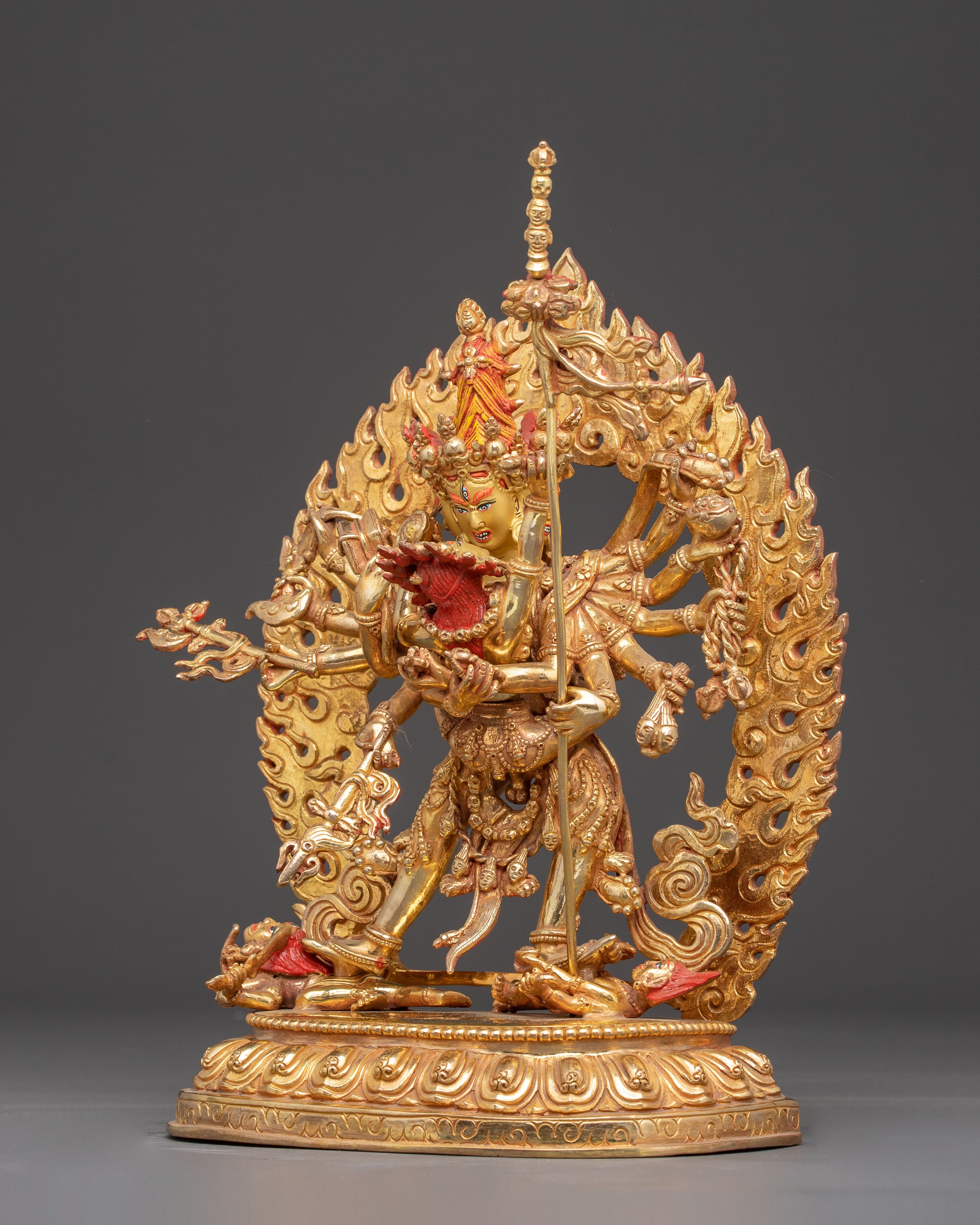 Chakrasambhara Tantric Deity Sculpture | Ritual Practice and Sacred Altar