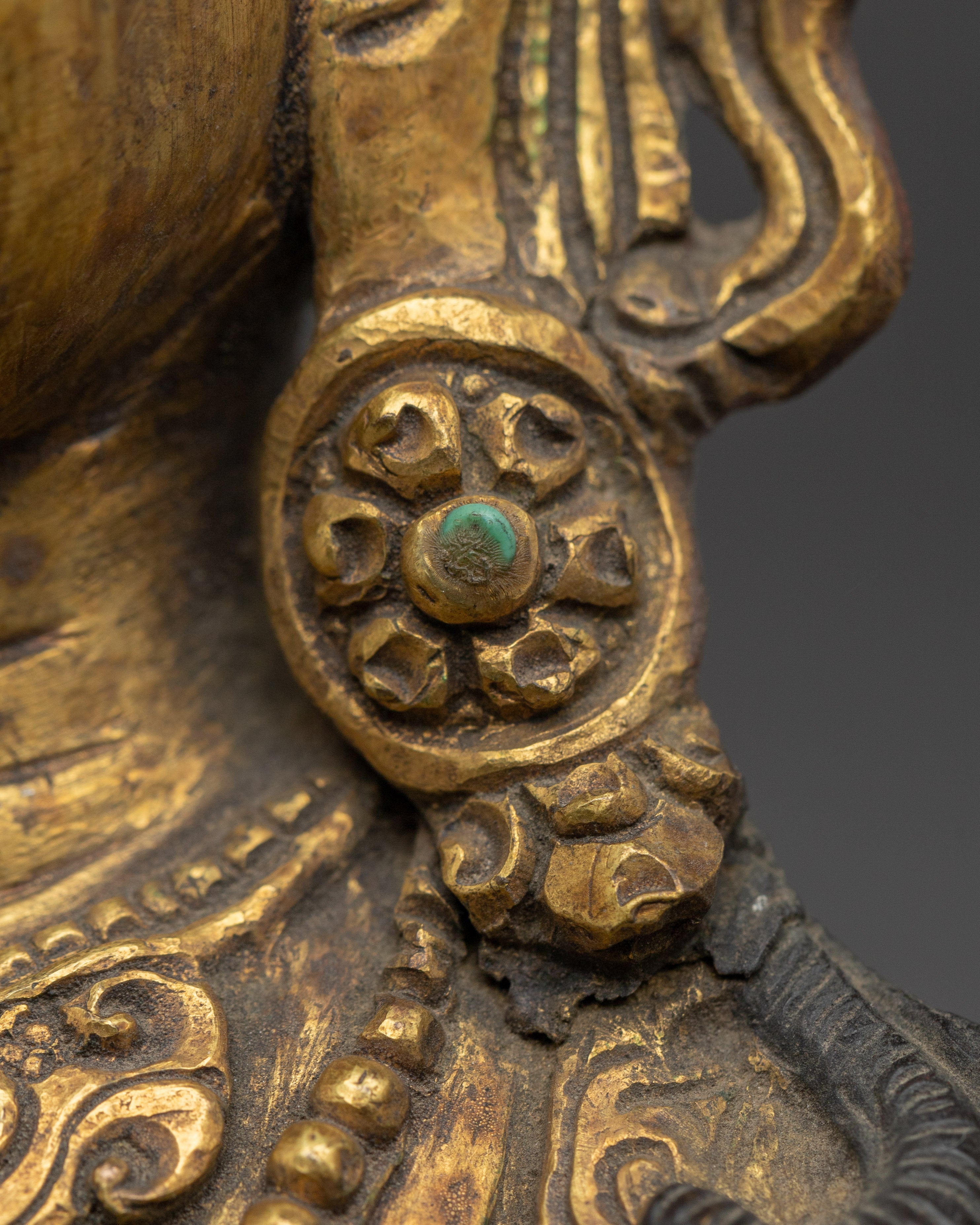 Peaceful Golden White Tara Statue in Copper | Symbol of Compassion and Longevity