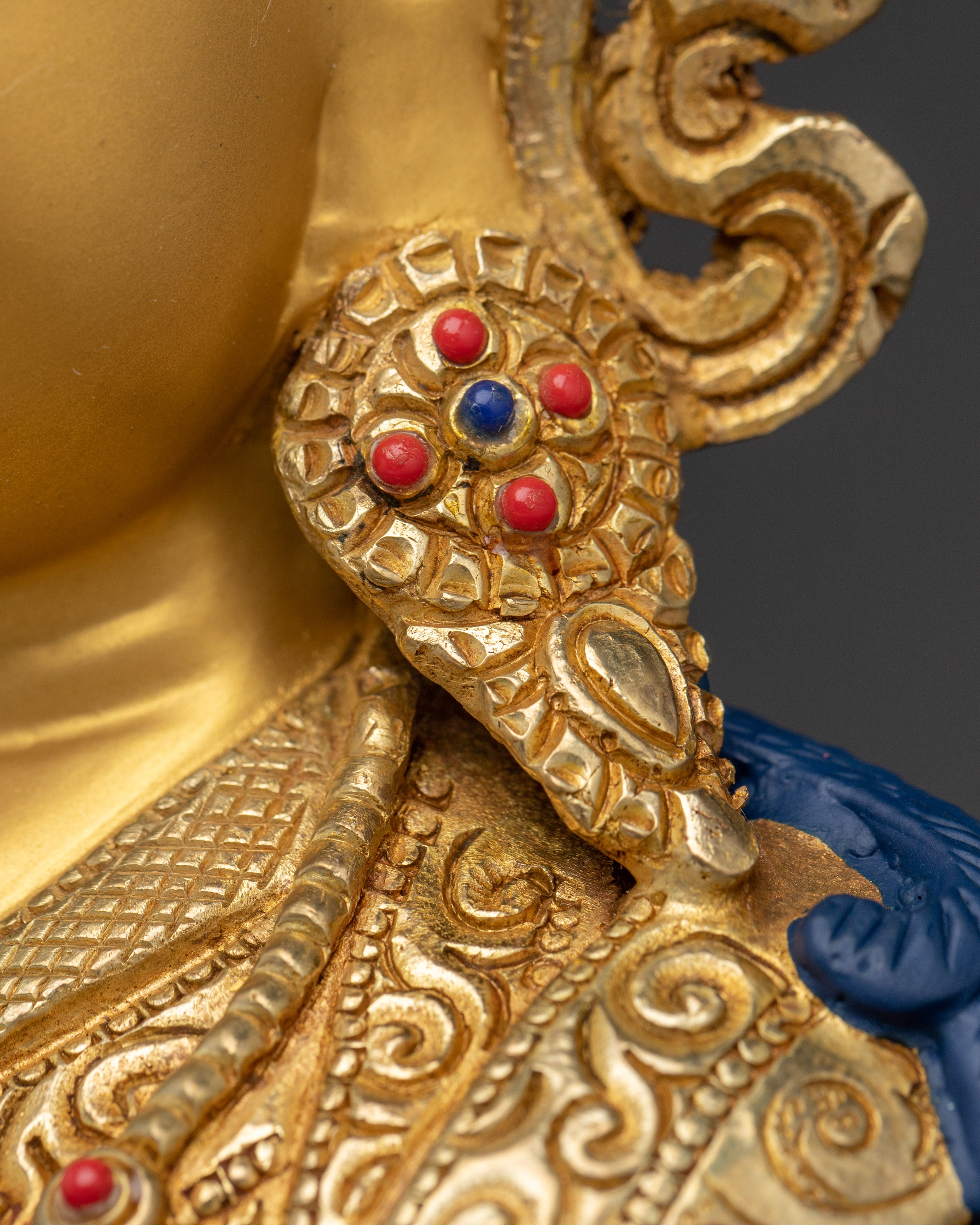 Guru Rinpoche, Lotus Born Figure | Handcrafted Icon of Enlightened Power