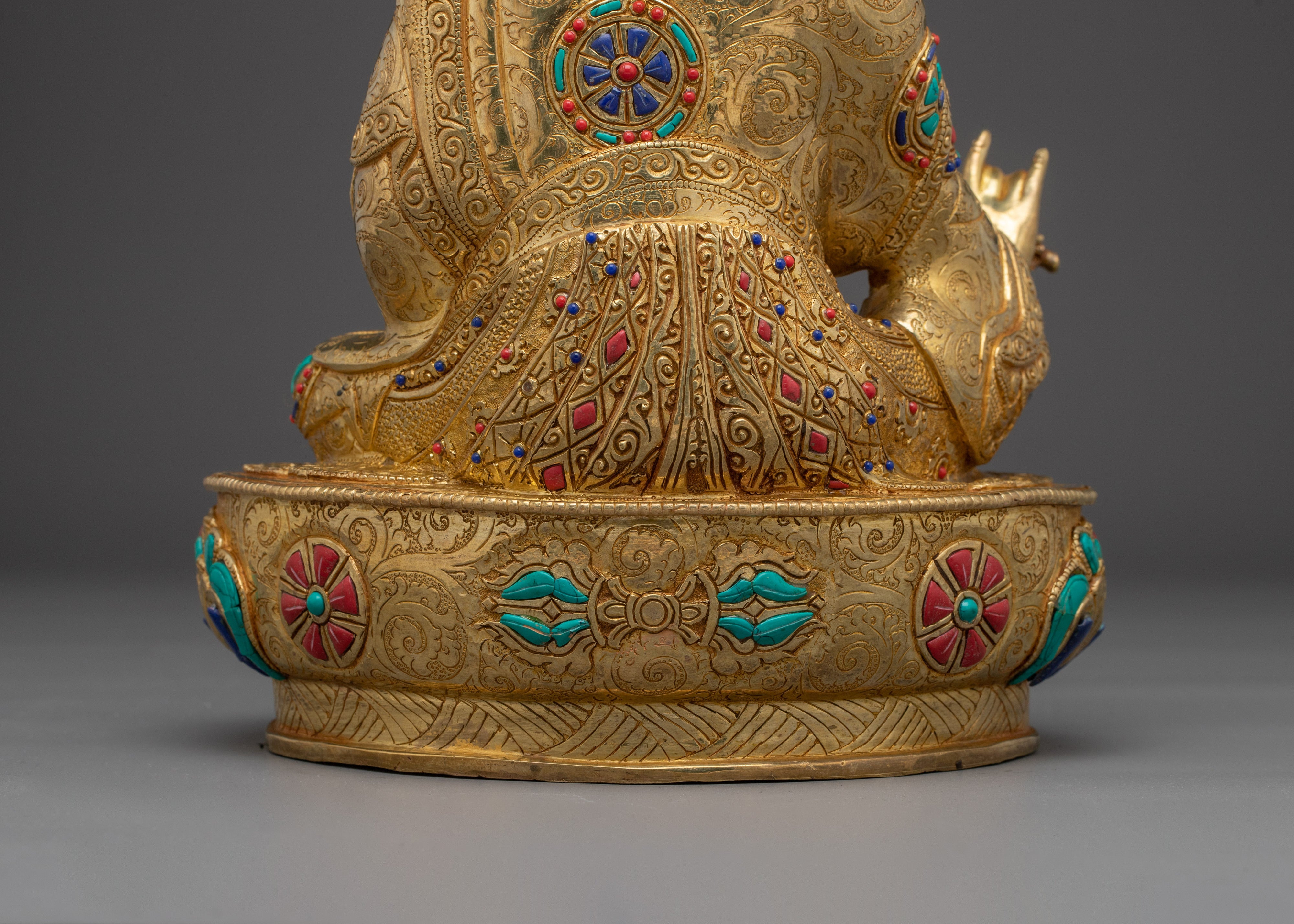 Guru Rinpoche, Lotus Born Figure | Handcrafted Icon of Enlightened Power