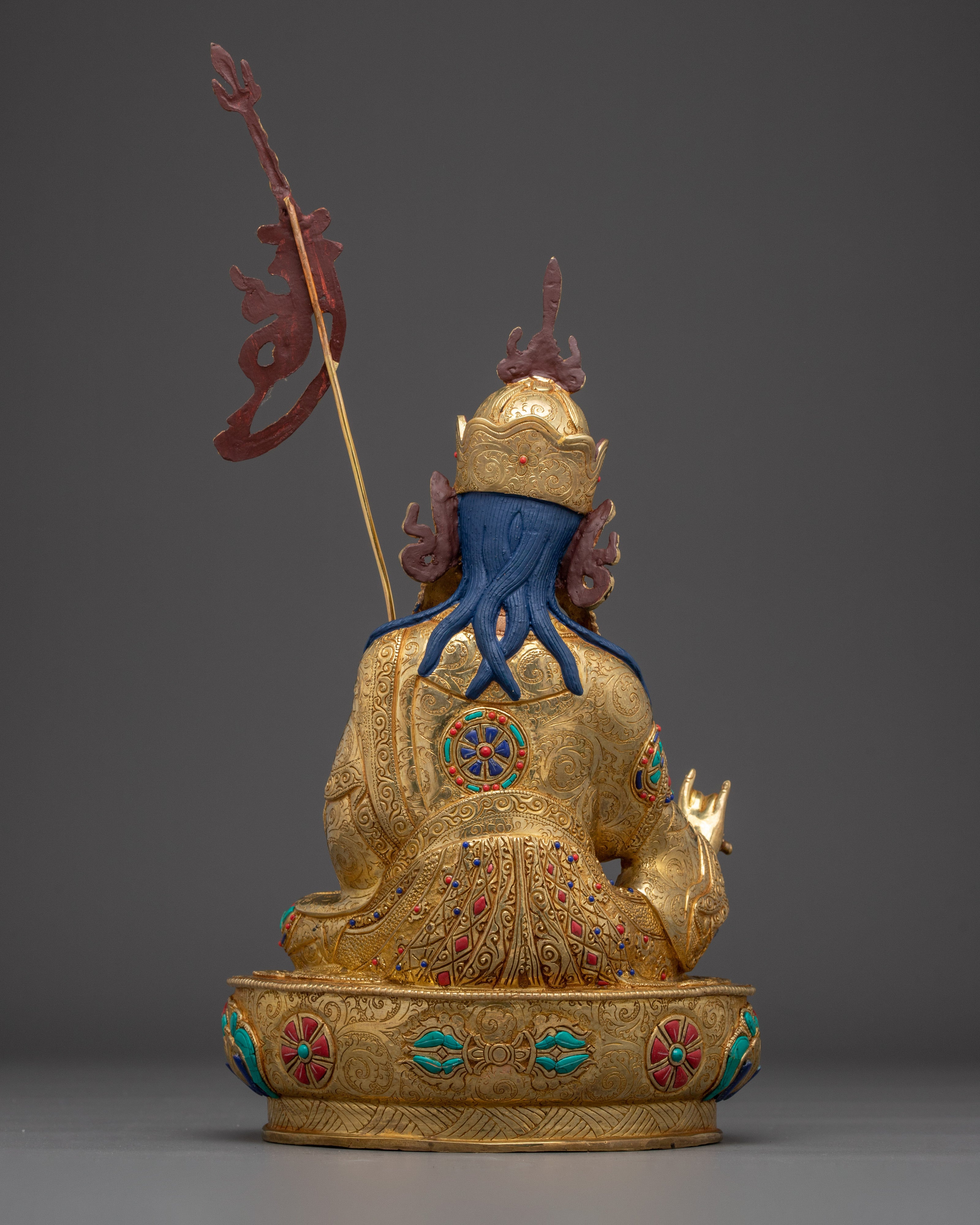 Guru Rinpoche, Lotus Born Figure | Handcrafted Icon of Enlightened Power