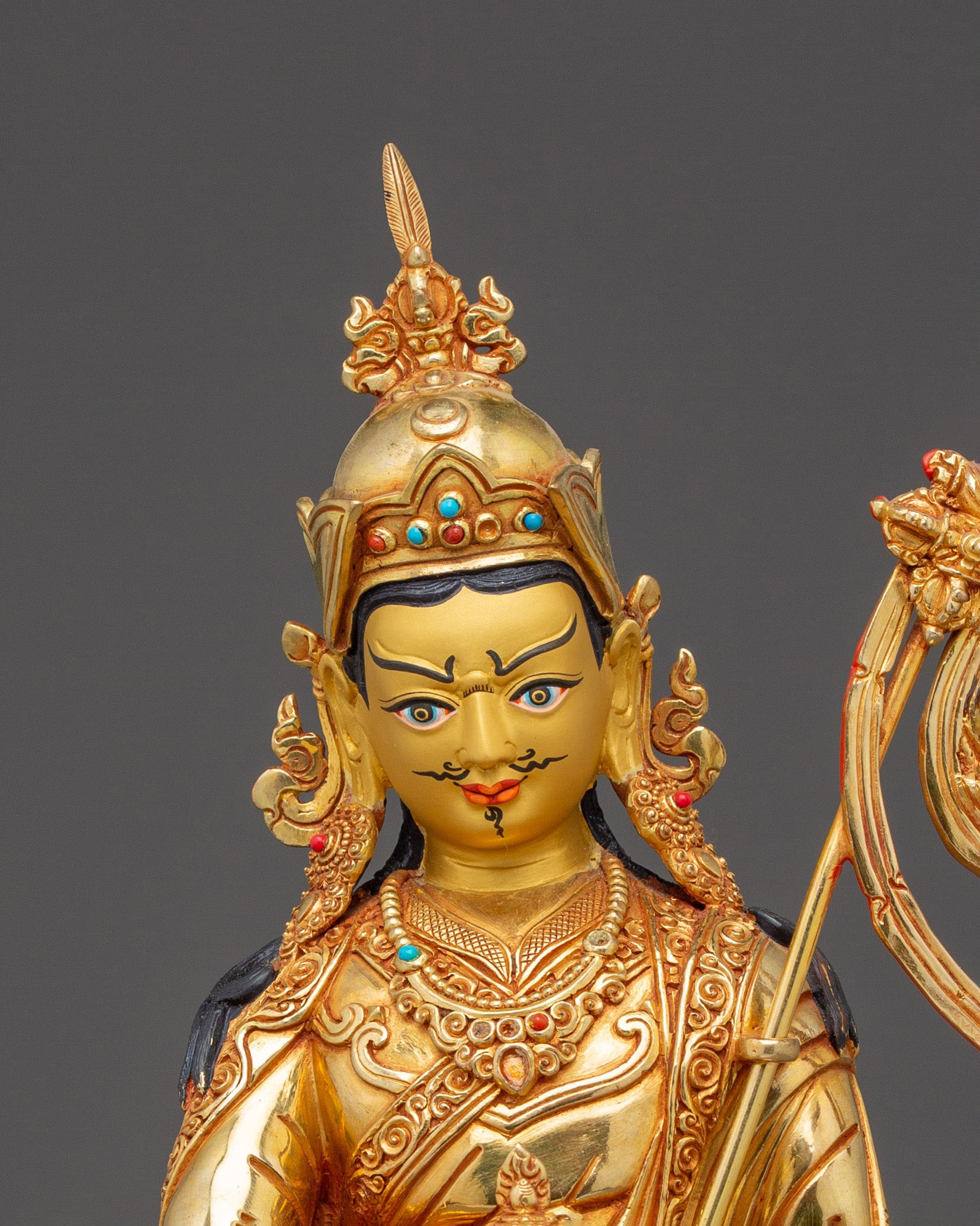 Tibetan Guru Rinpoche Figure | Sacred Buddhist Art