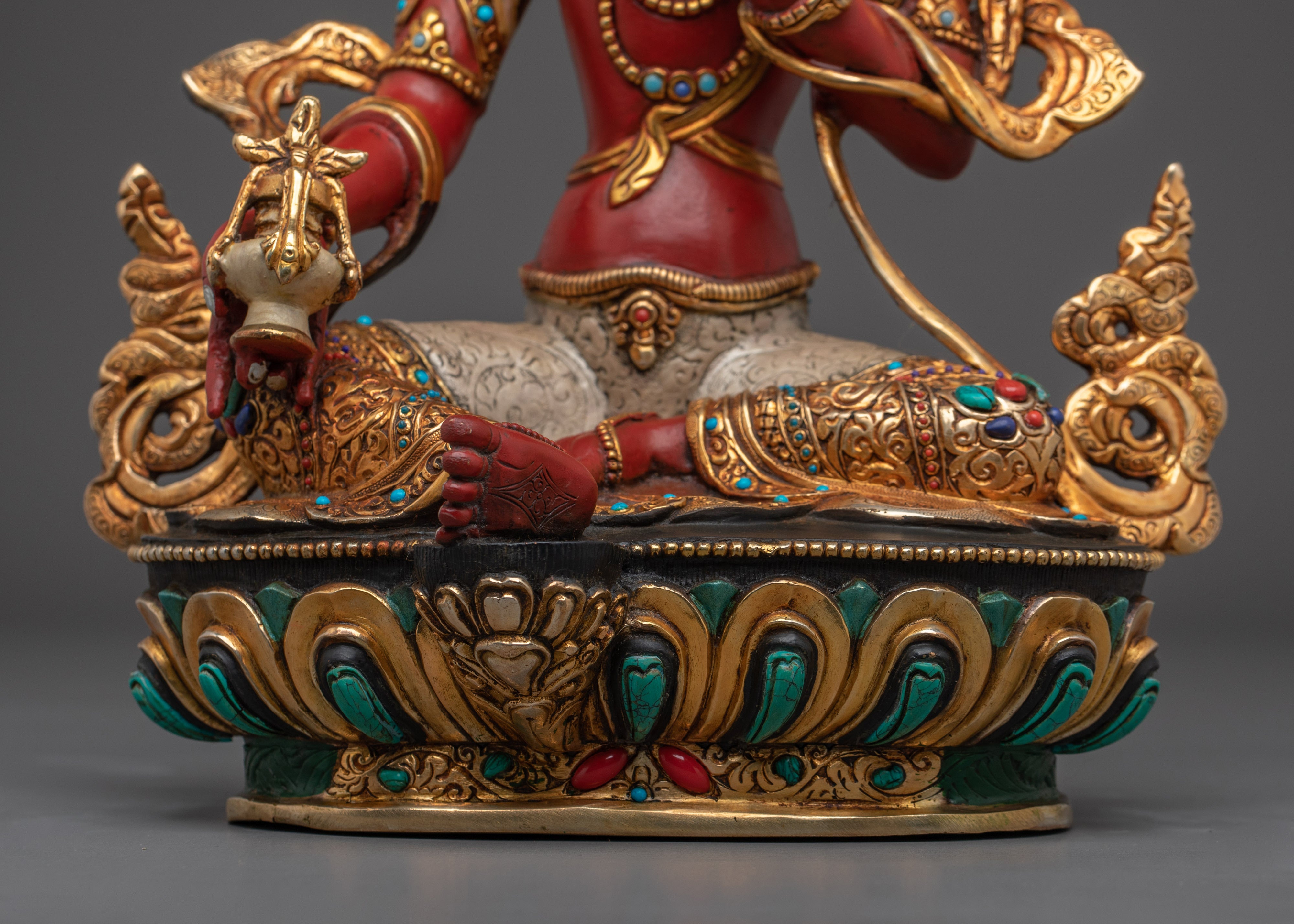 Vajrayana Red Tara Statue | Nepali Buddhist Art