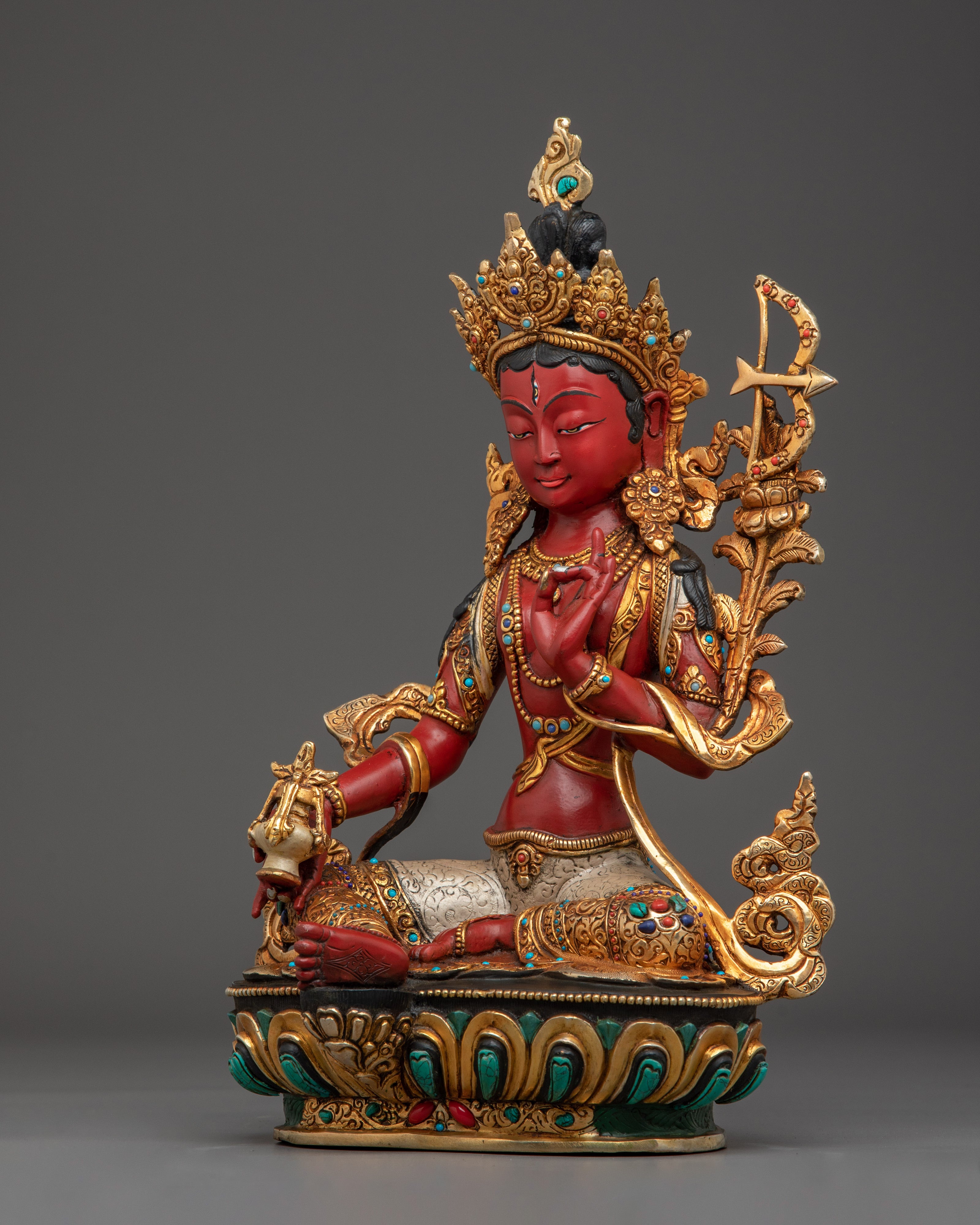 Vajrayana Red Tara Statue | Nepali Buddhist Art