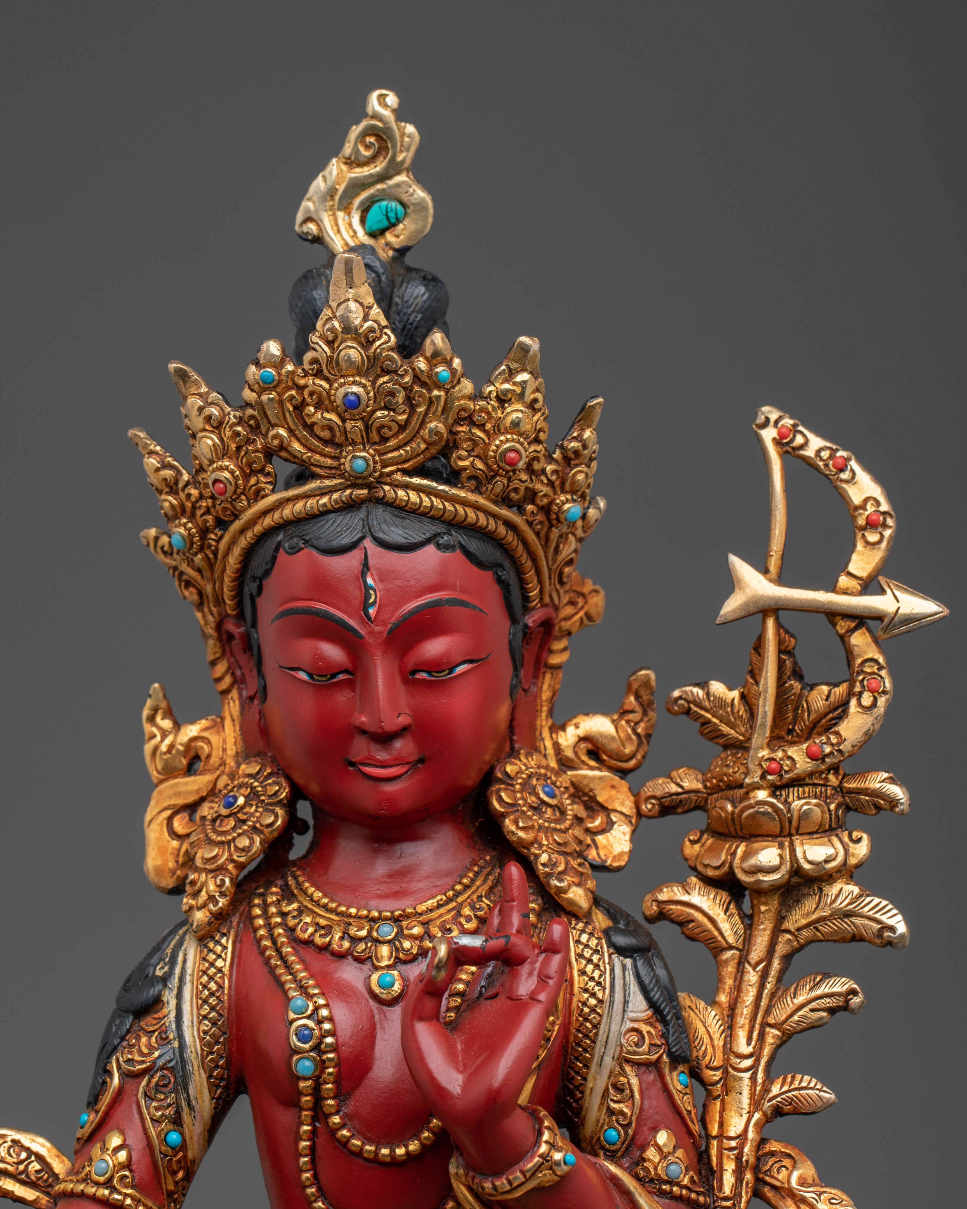 Vajrayana Red Tara Statue | Nepali Buddhist Art