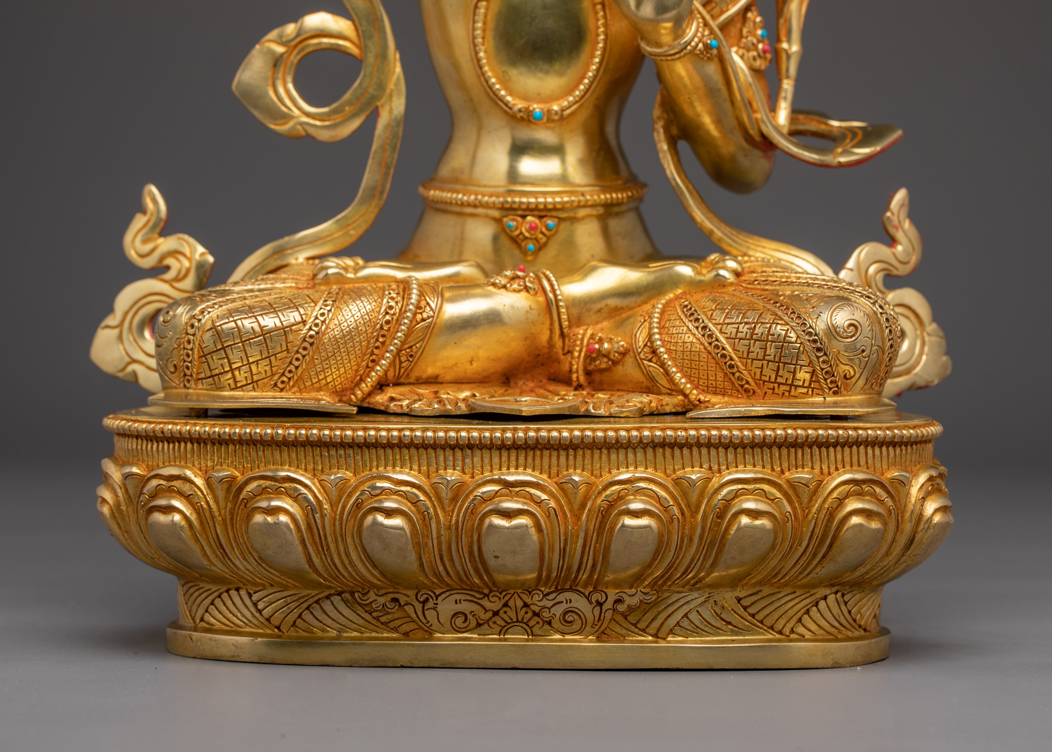 Wisdom Deity Manjushri Art | Himalayan Spiritual Figurine