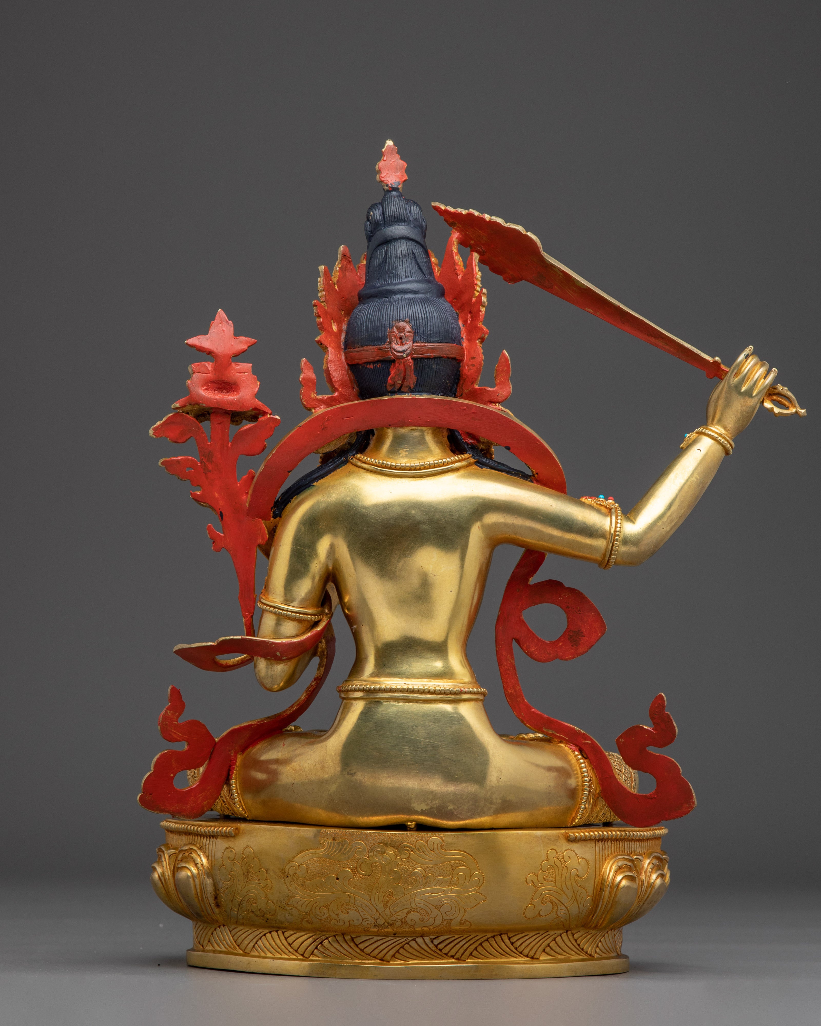Wisdom Deity Manjushri Art | Himalayan Spiritual Figurine