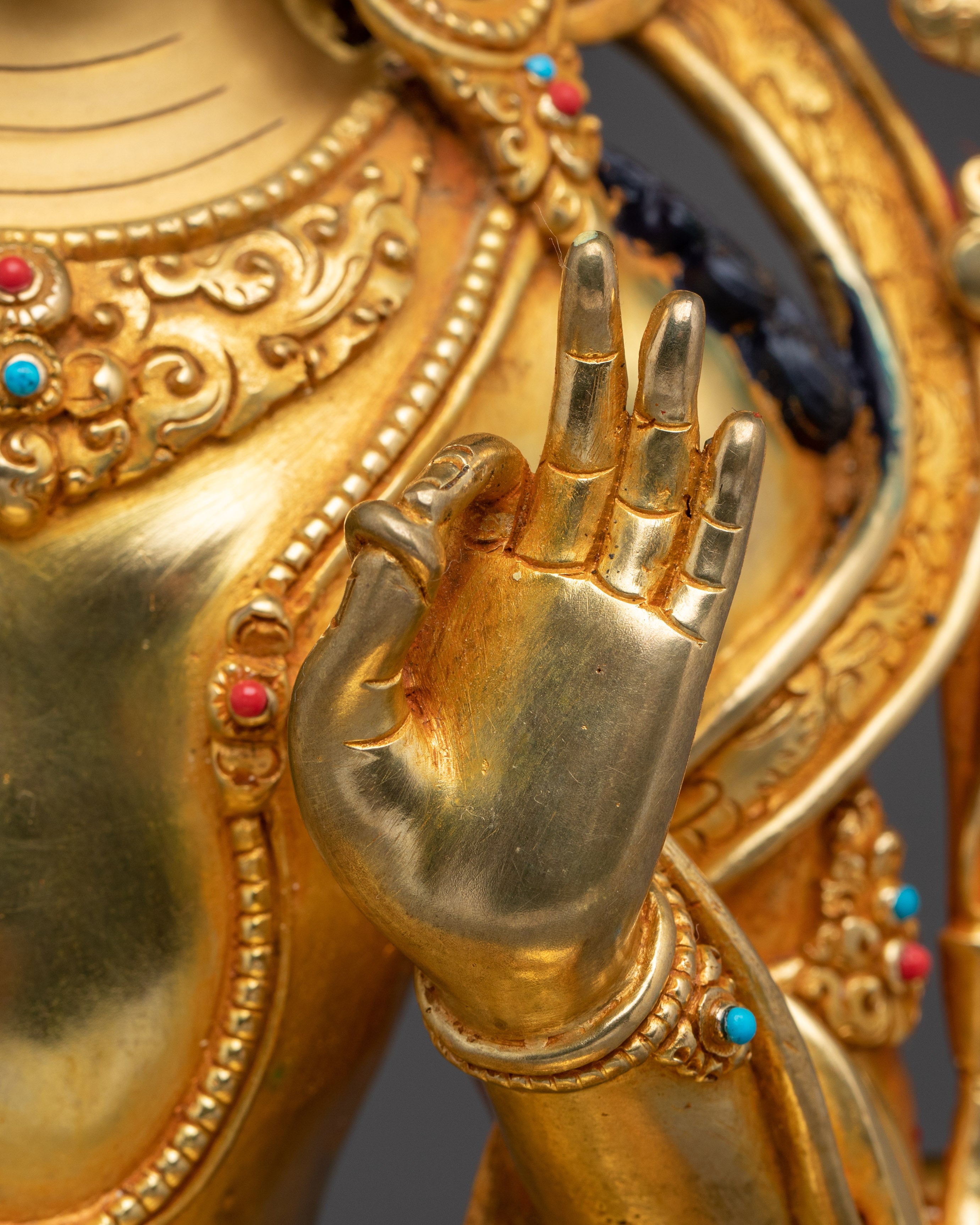 Wisdom Deity Manjushri Art | Himalayan Spiritual Figurine