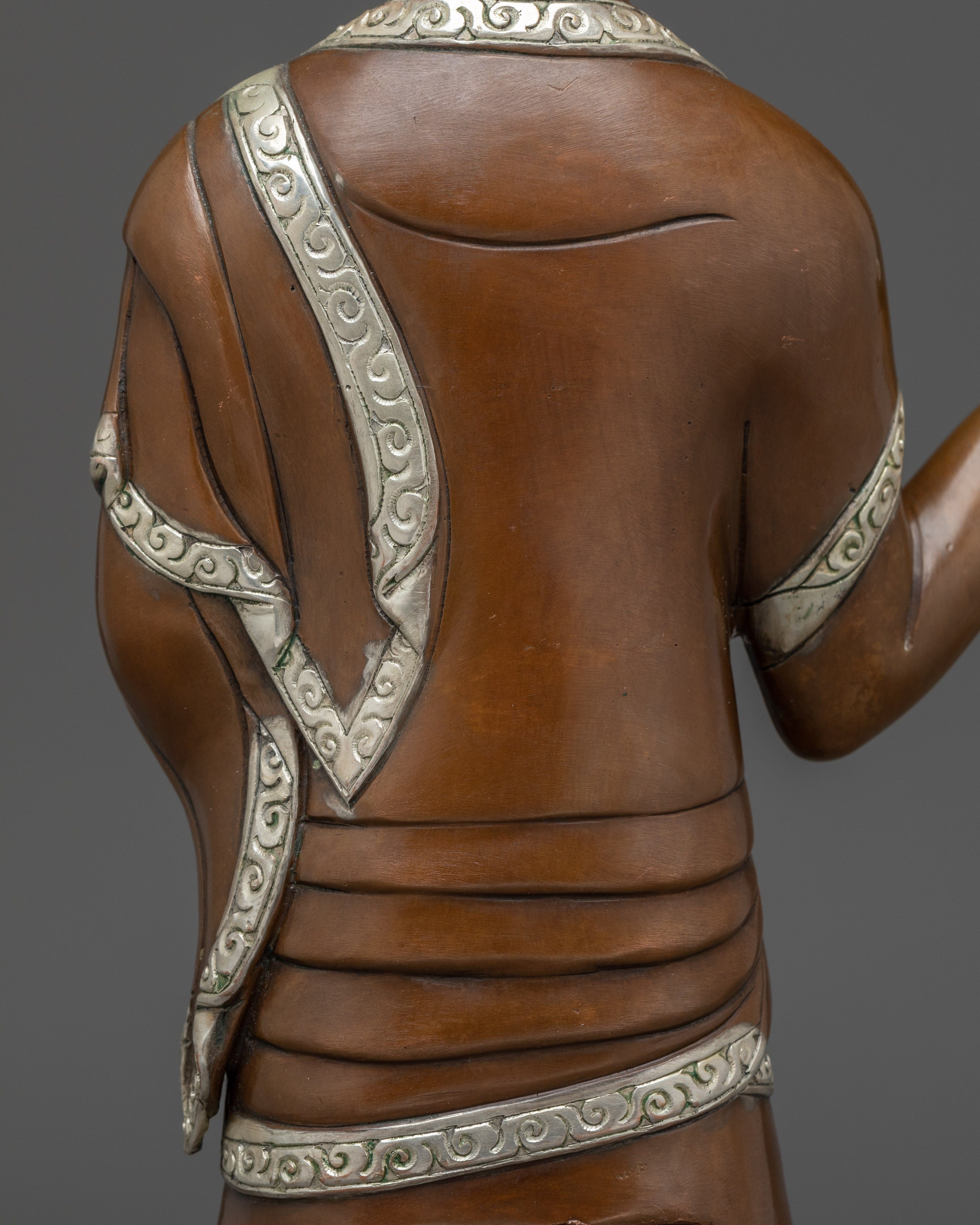 Disciples of Shakyamuni Buddha Copper Statue | Silver & Gold Finish