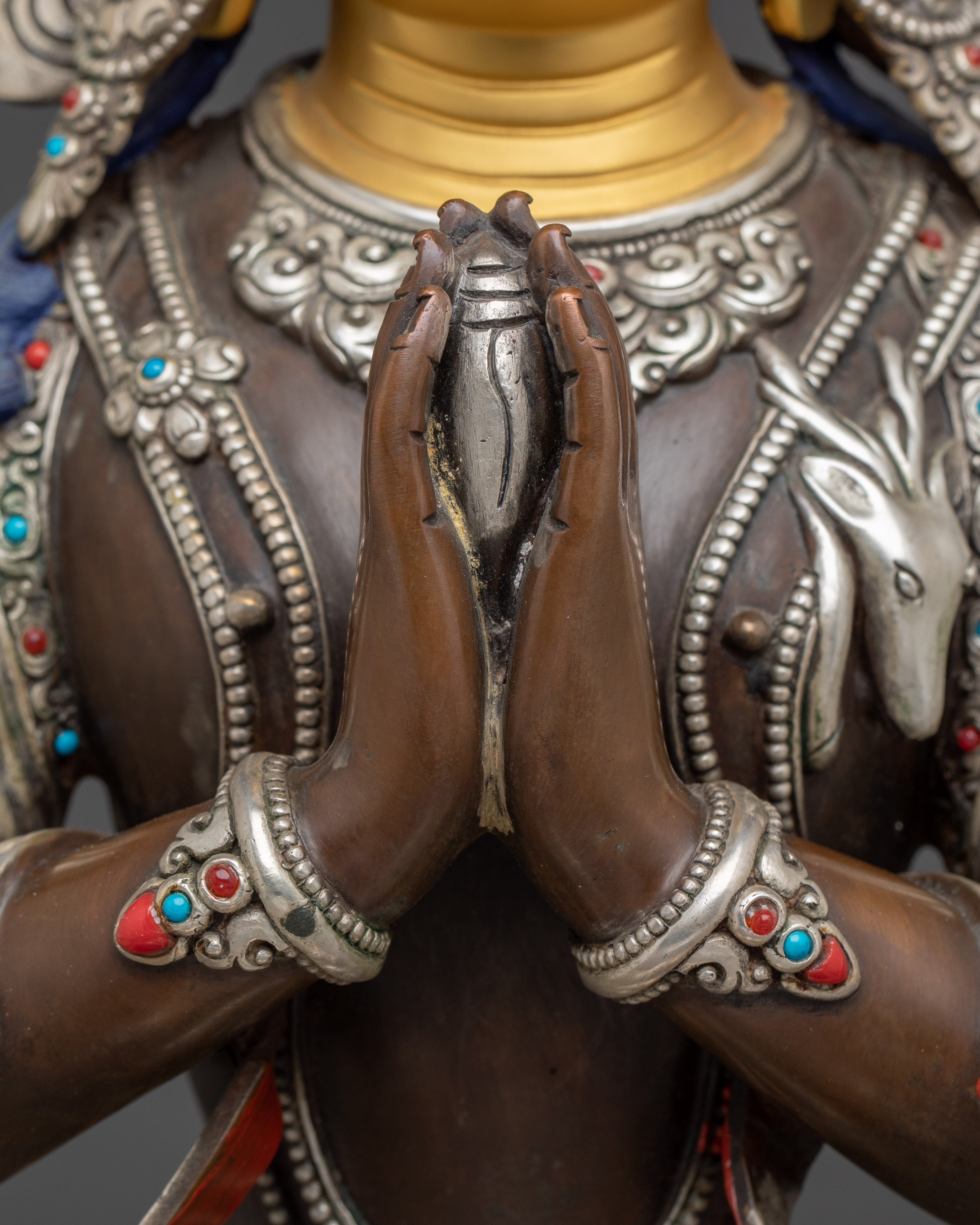 Enlightened Compassion Icon Chenrezig | Sacred Vajrayana Sculpture