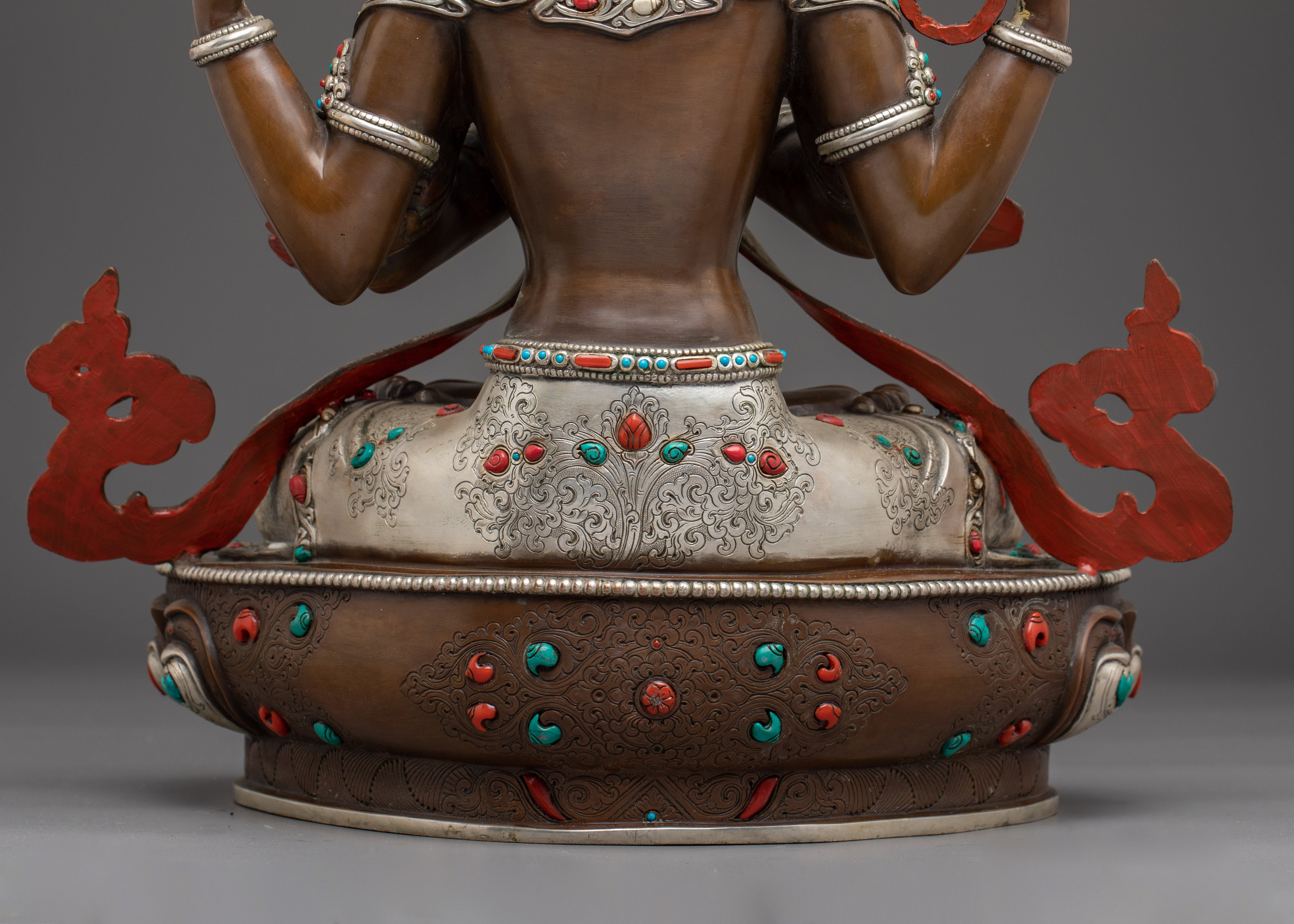 Enlightened Compassion Icon Chenrezig | Sacred Vajrayana Sculpture