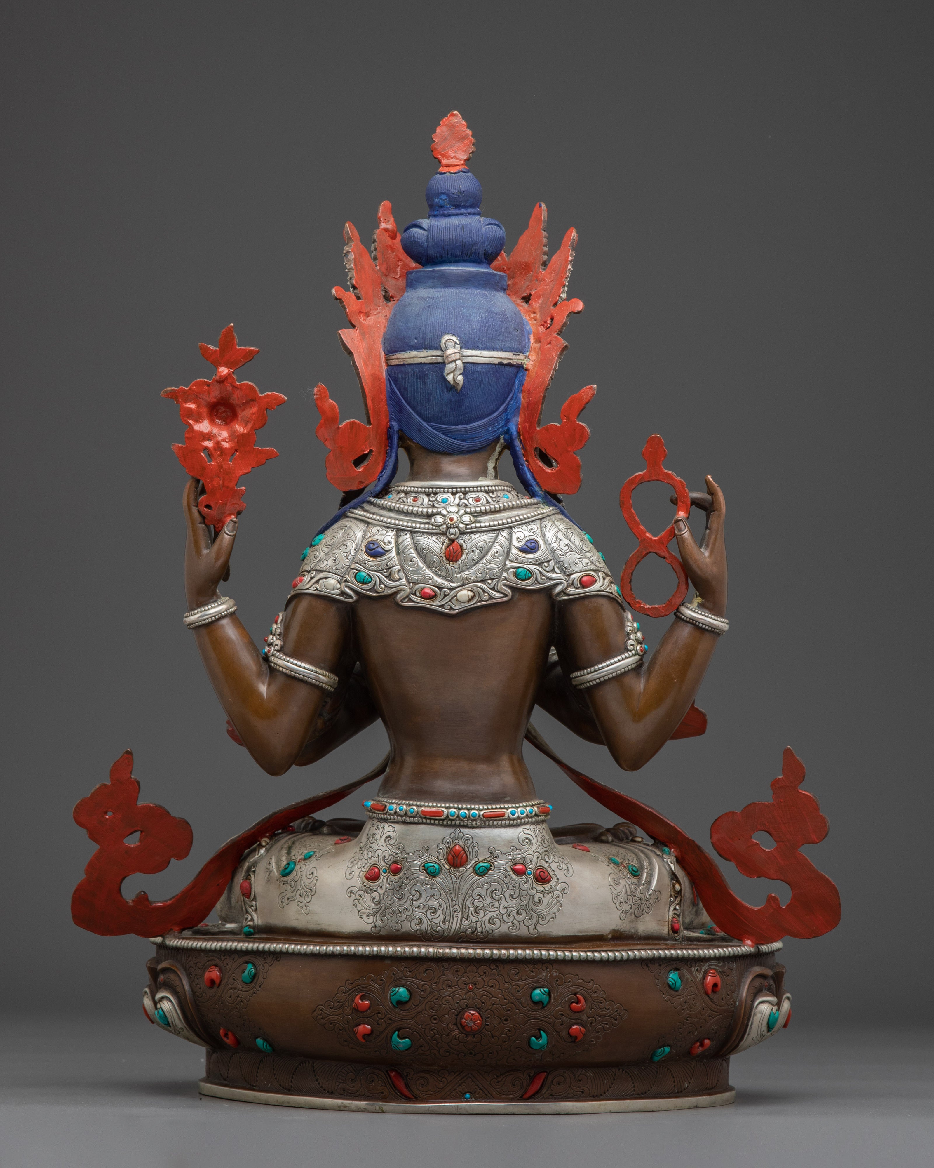 Enlightened Compassion Icon Chenrezig | Sacred Vajrayana Sculpture