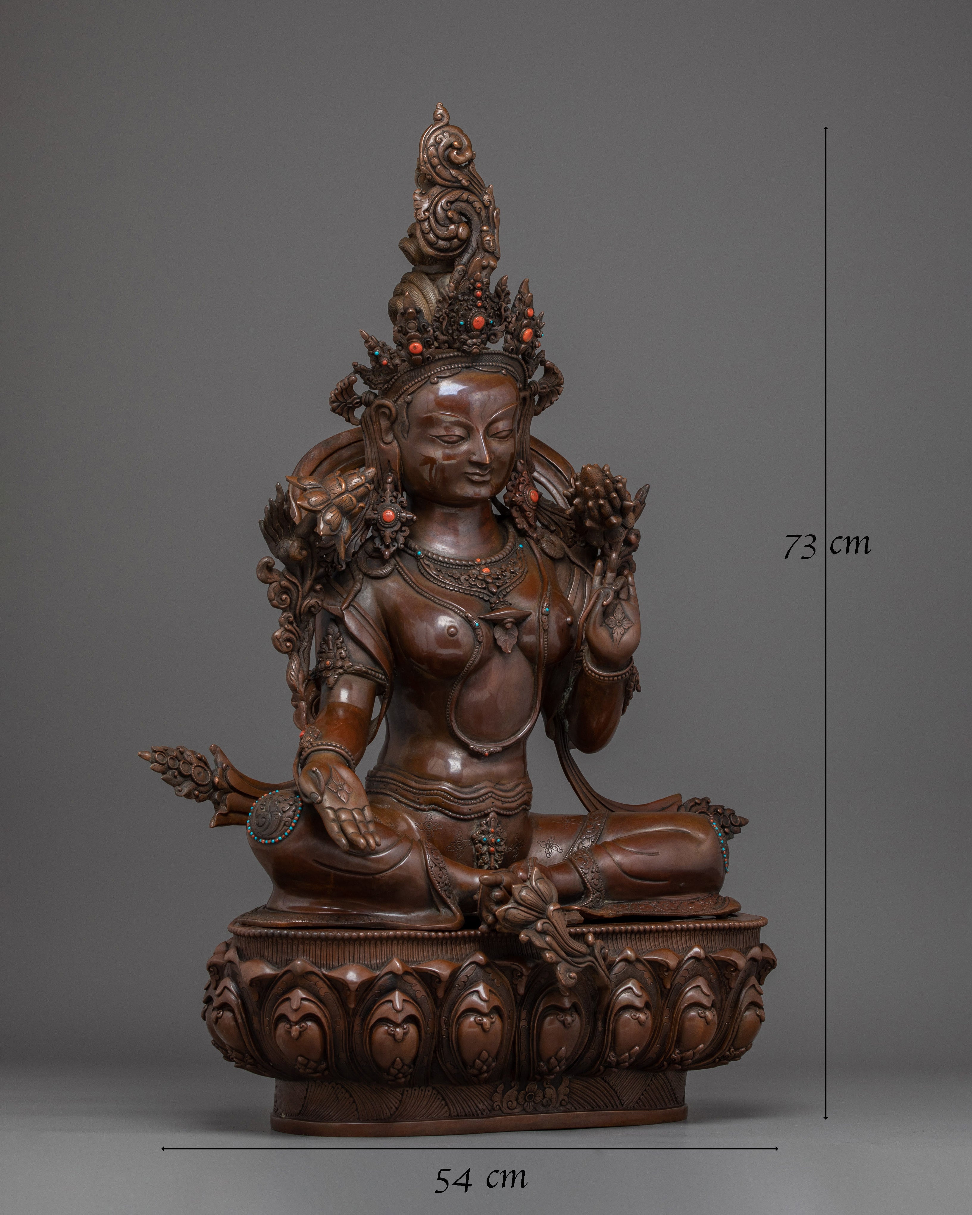 Green Tara Art, Peaceful Goddess