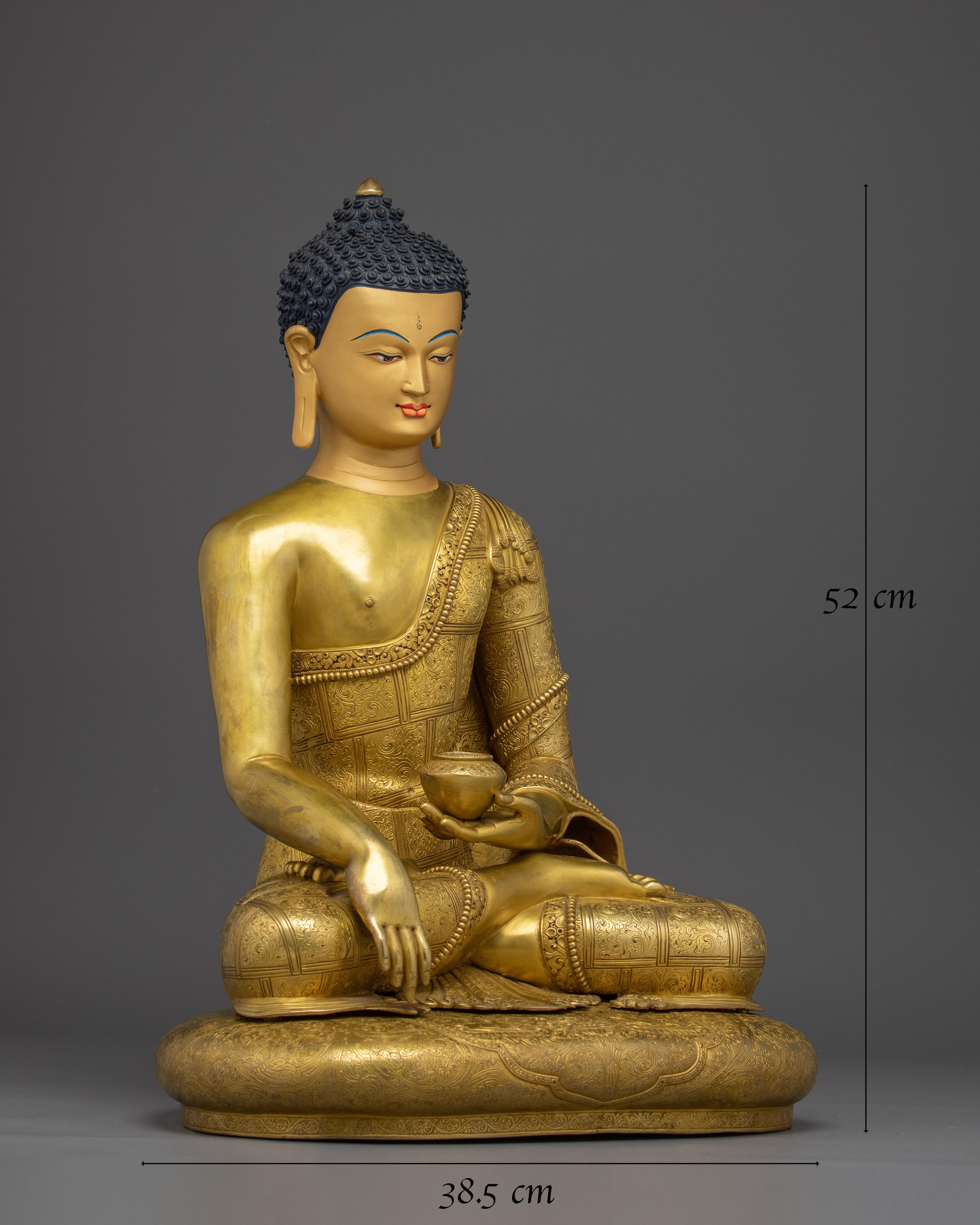 Tibetan Shakyamuni Buddha Golden Figurine