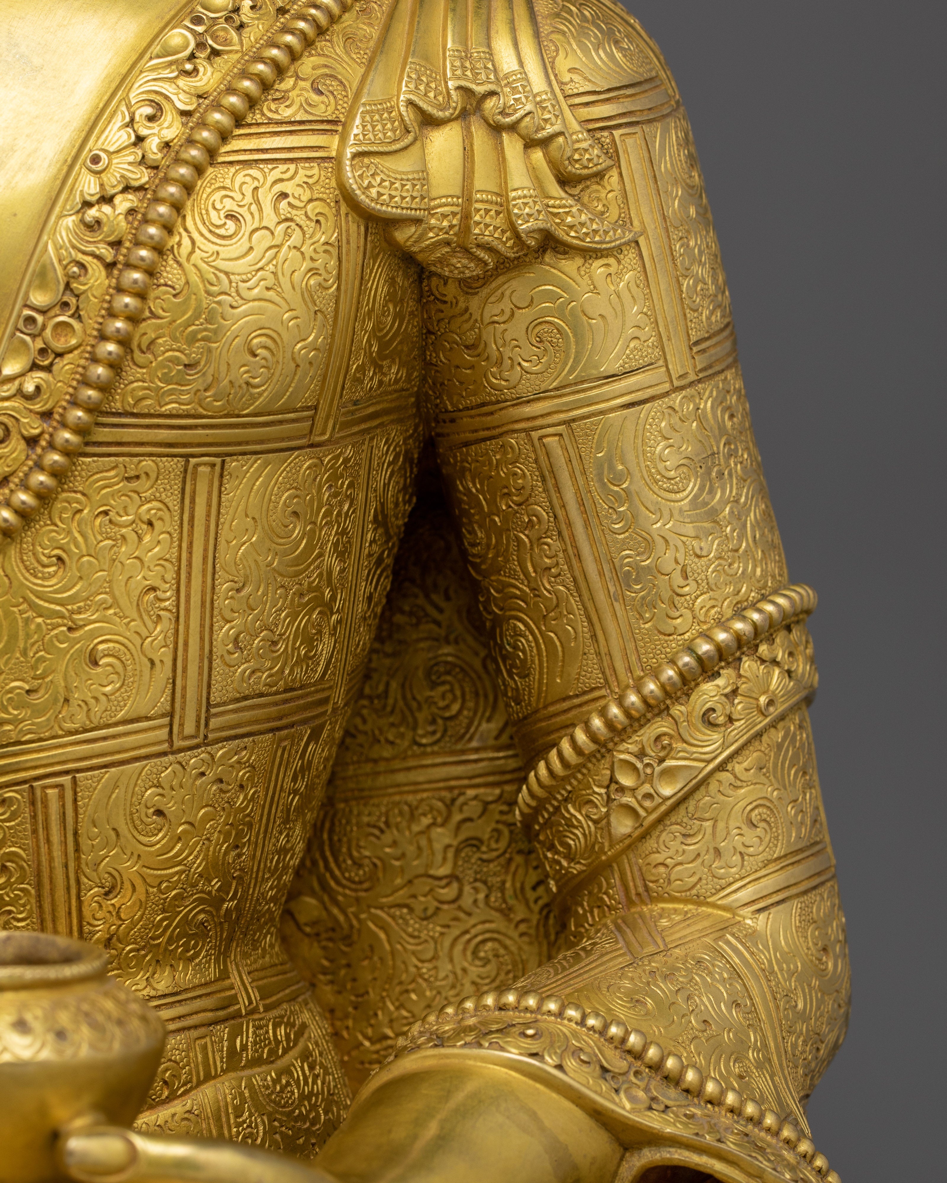 Tibetan Shakyamuni Buddha Golden Figurine | Spiritual Meditation & Altar Decor