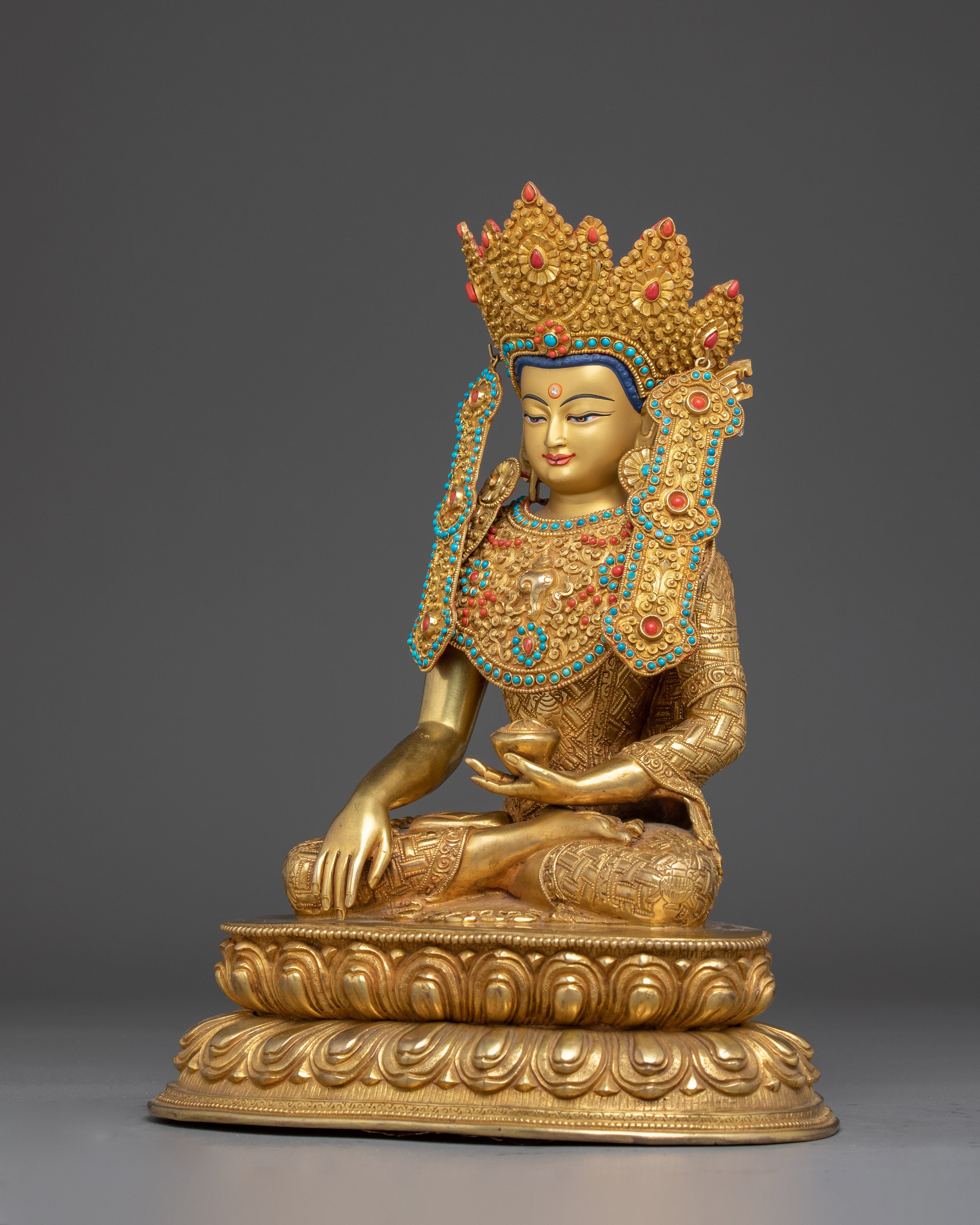 Crown Shakyamuni Buddha Statue: Dharma Teacher