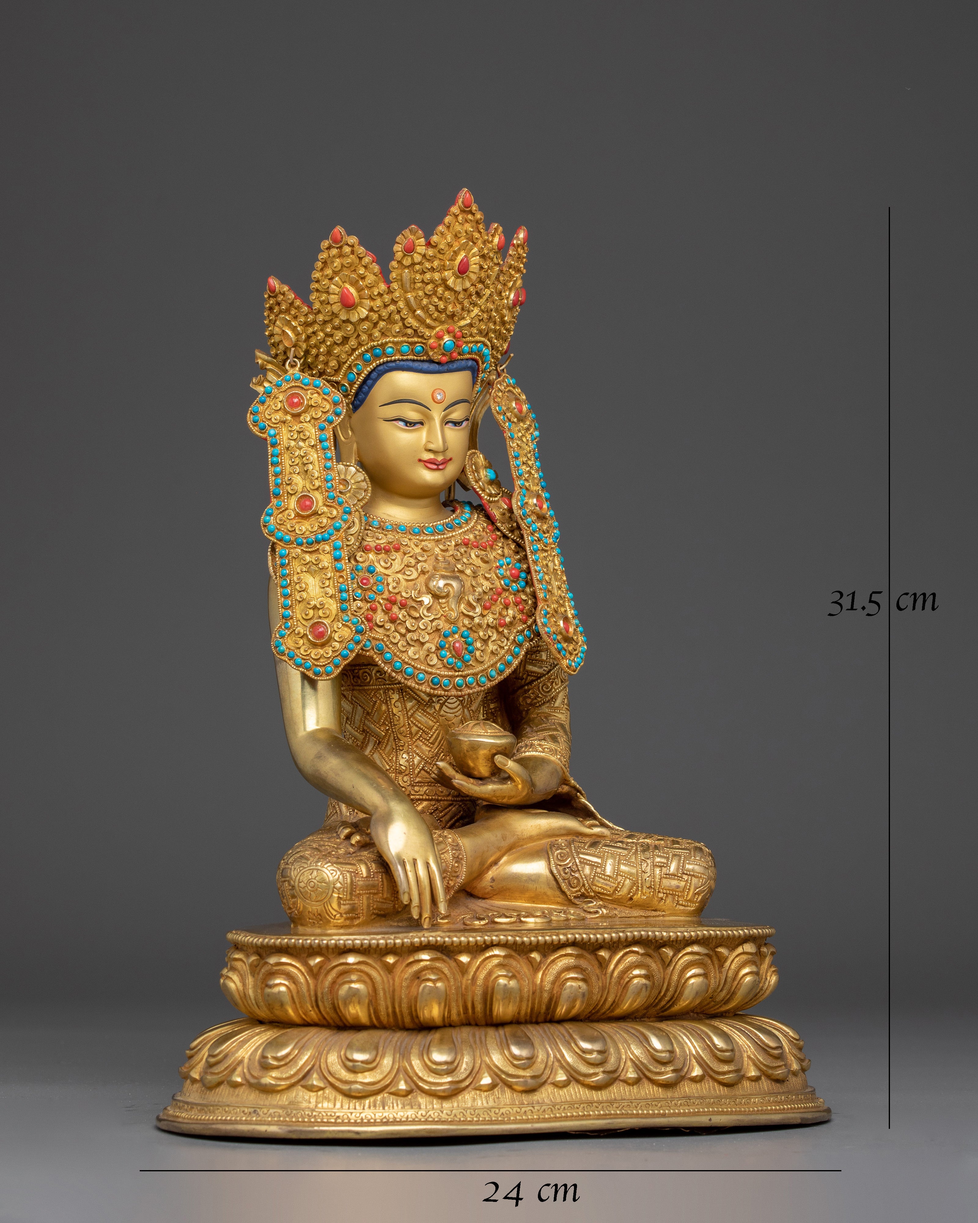 Crown Shakyamuni Buddha Statue: Dharma Teacher