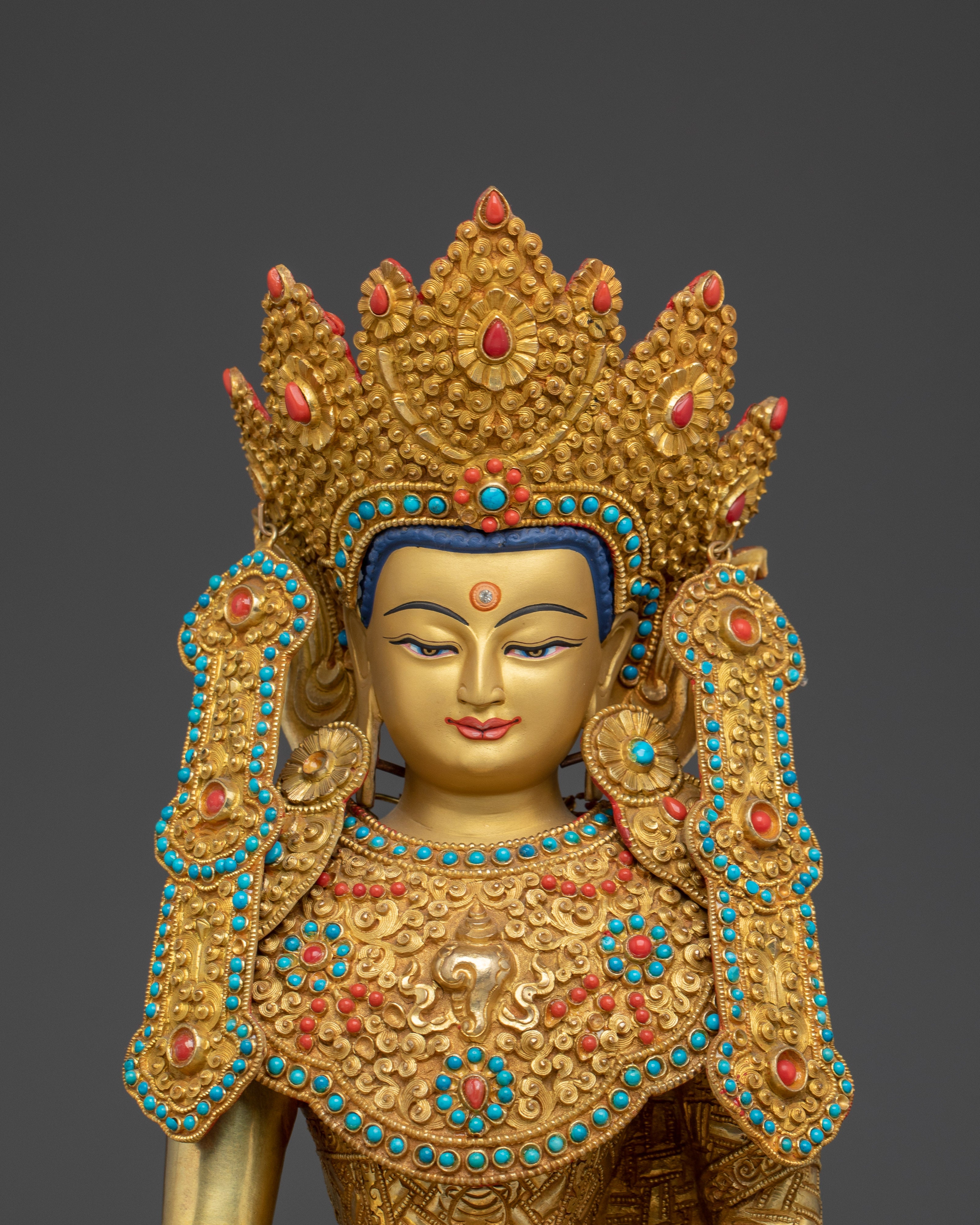 Crown Shakyamuni Buddha Statue: Dharma Teacher