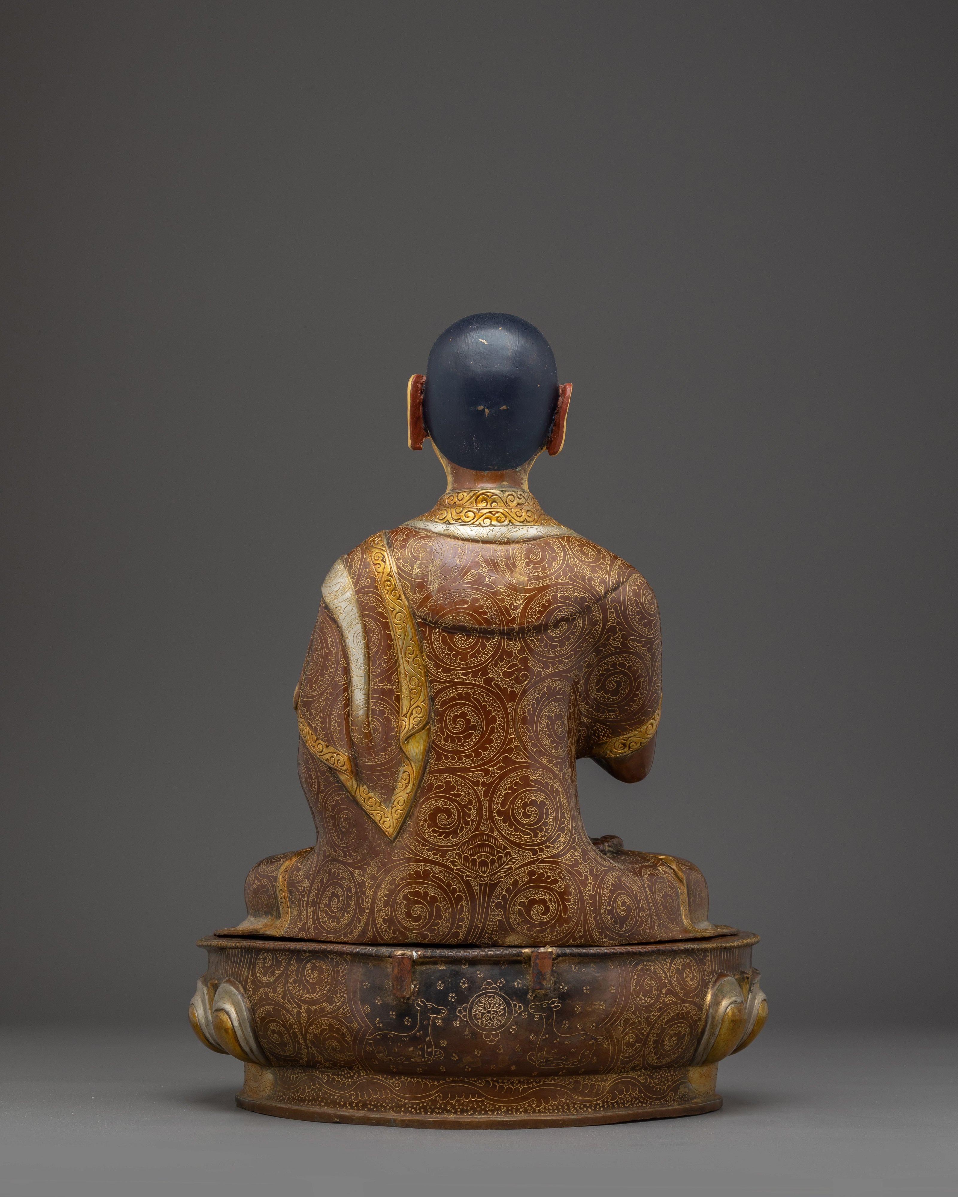 Copper Tsongkhapa Statue Set | Vajrayana Buddhist Masters