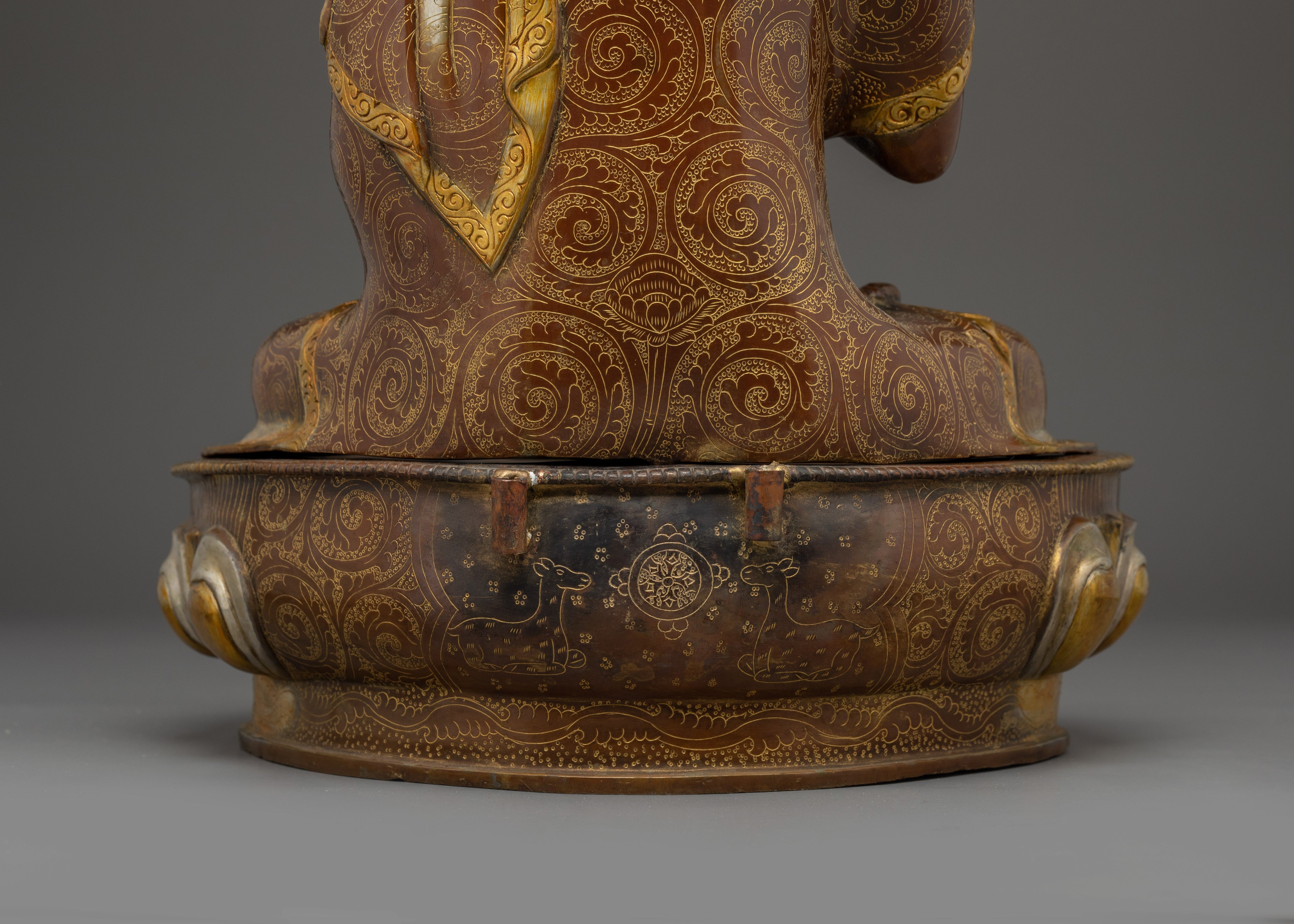 Copper Tsongkhapa Statue Set | Vajrayana Buddhist Masters