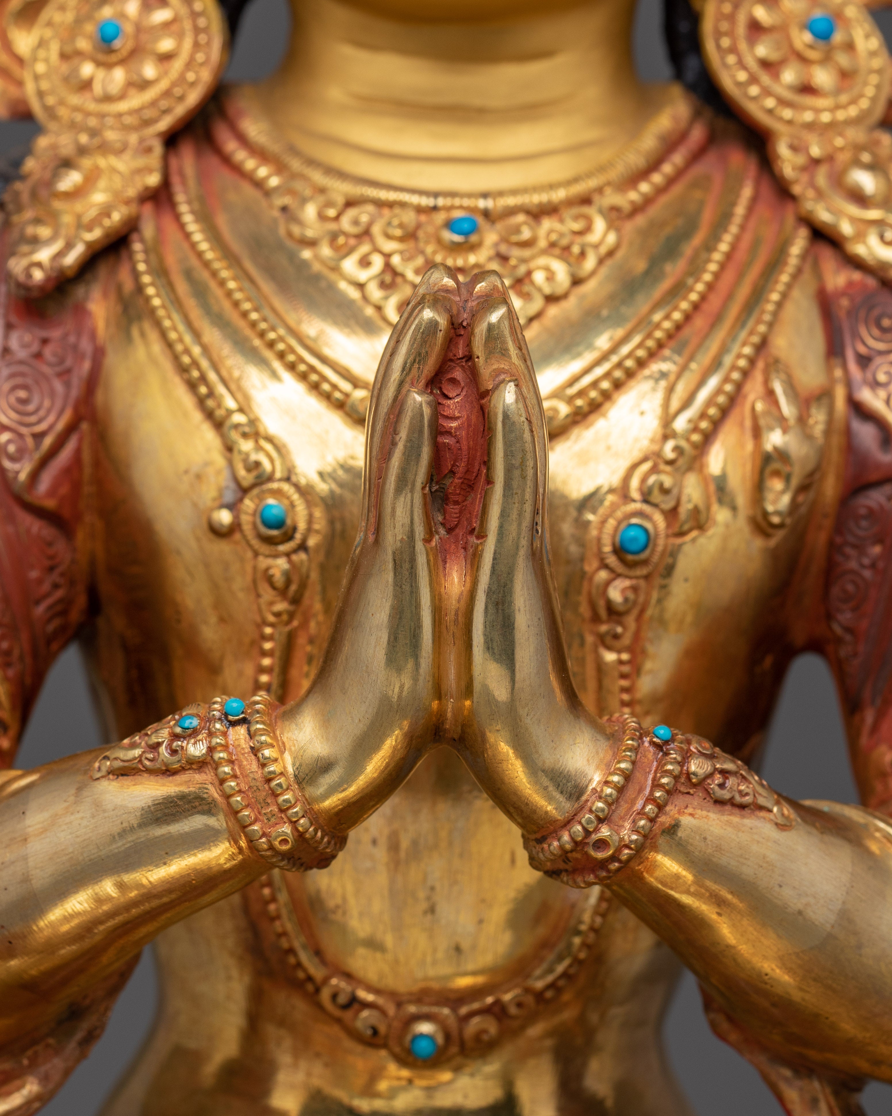 Chenrezig Buddha in 24K Gold-Gilded | Avalokiteshvara, Bodhisattva of Compassion