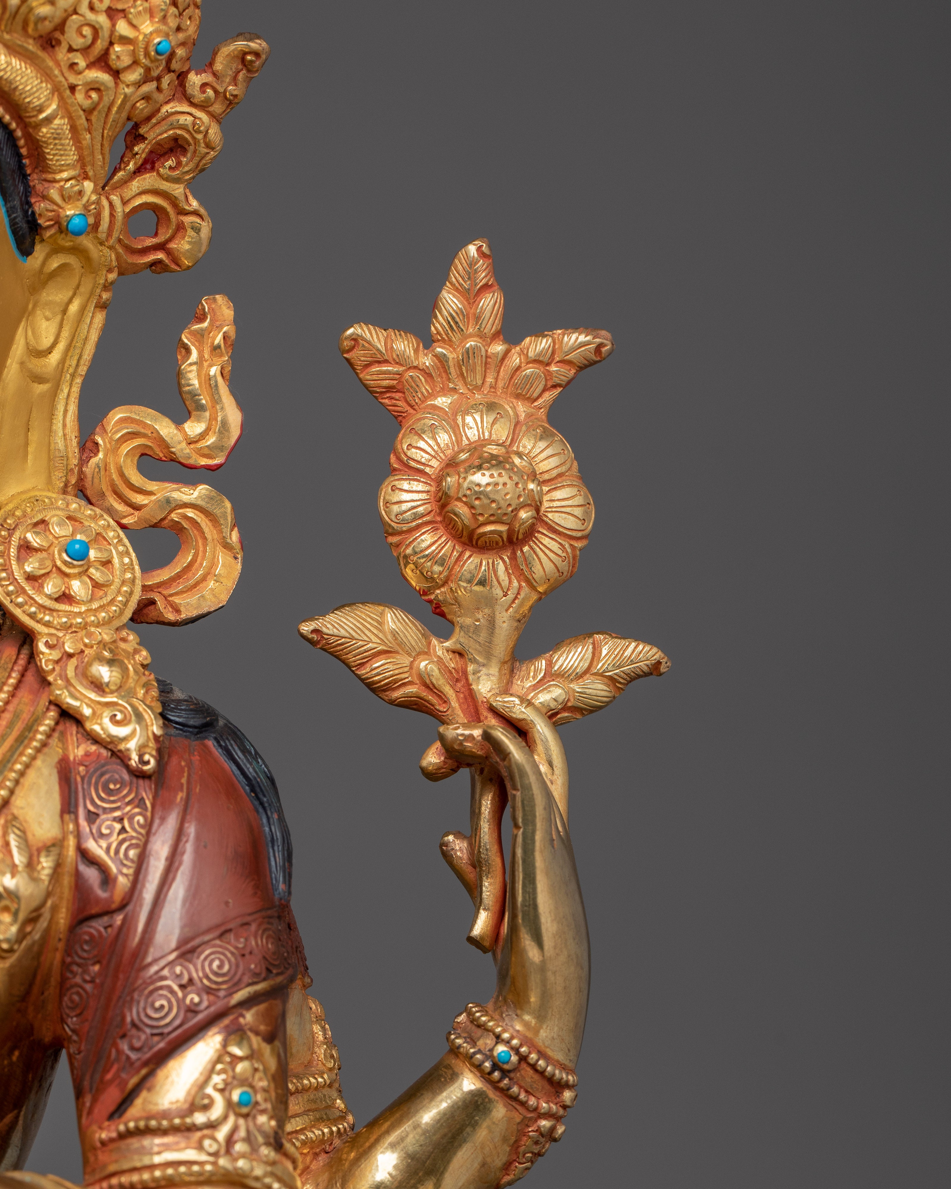 Chenrezig Buddha in 24K Gold-Gilded | Avalokiteshvara, Bodhisattva of Compassion