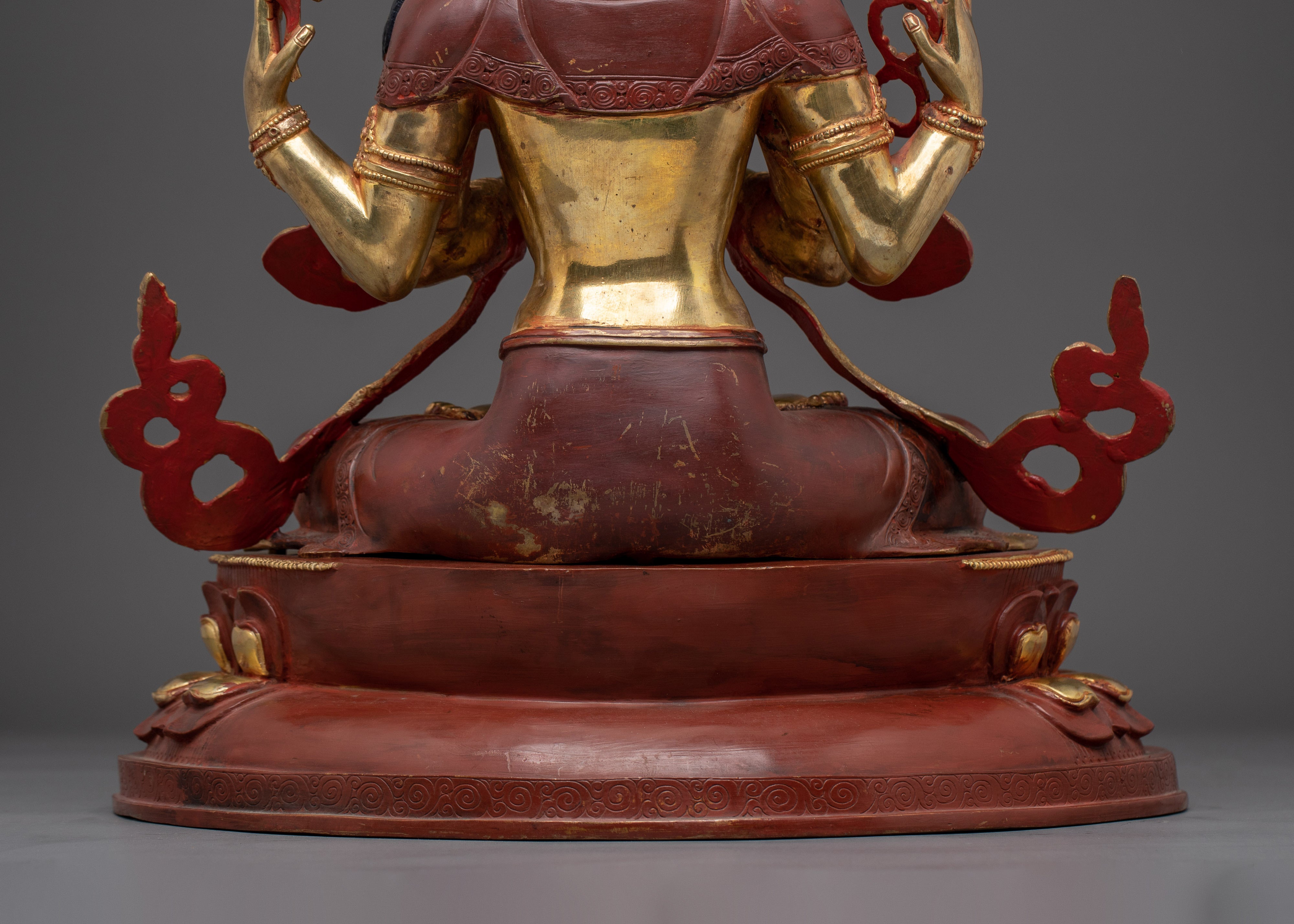 Chenrezig Buddha in 24K Gold-Gilded | Avalokiteshvara, Bodhisattva of Compassion