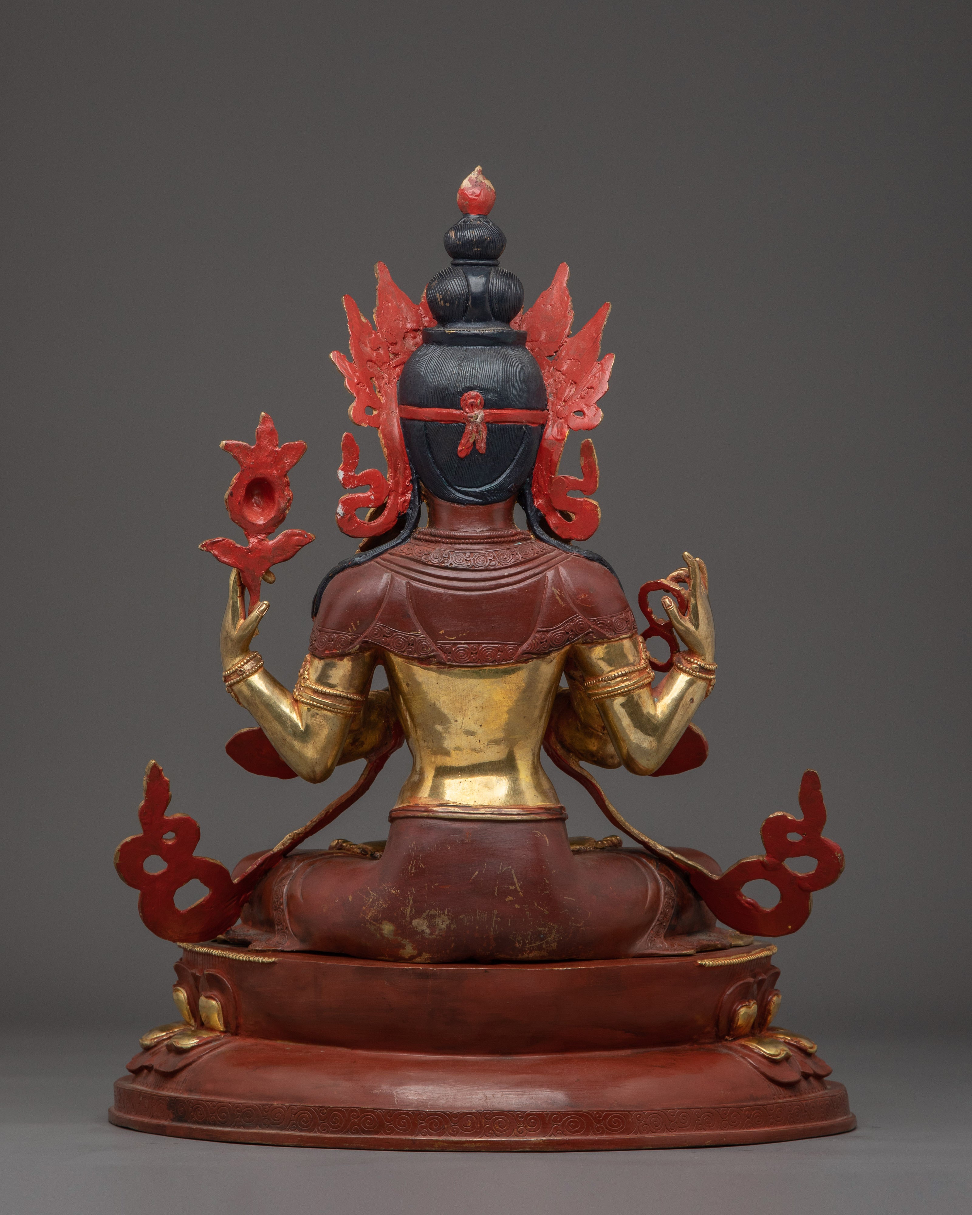 Chenrezig Buddha in 24K Gold-Gilded | Avalokiteshvara, Bodhisattva of Compassion