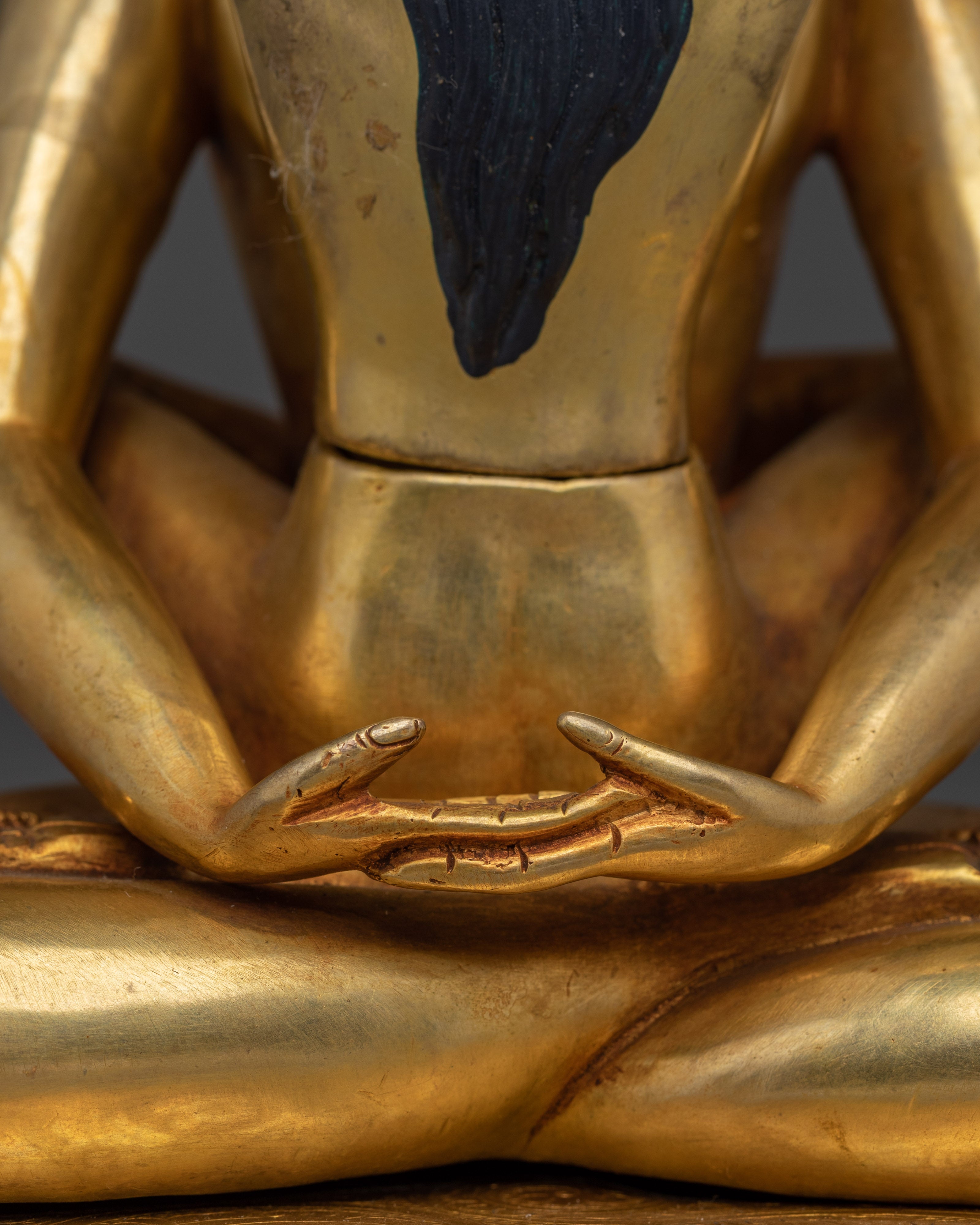 Samantabhadra with Consort Statue in 24K Gold-Gilded | Ideal for Meditation