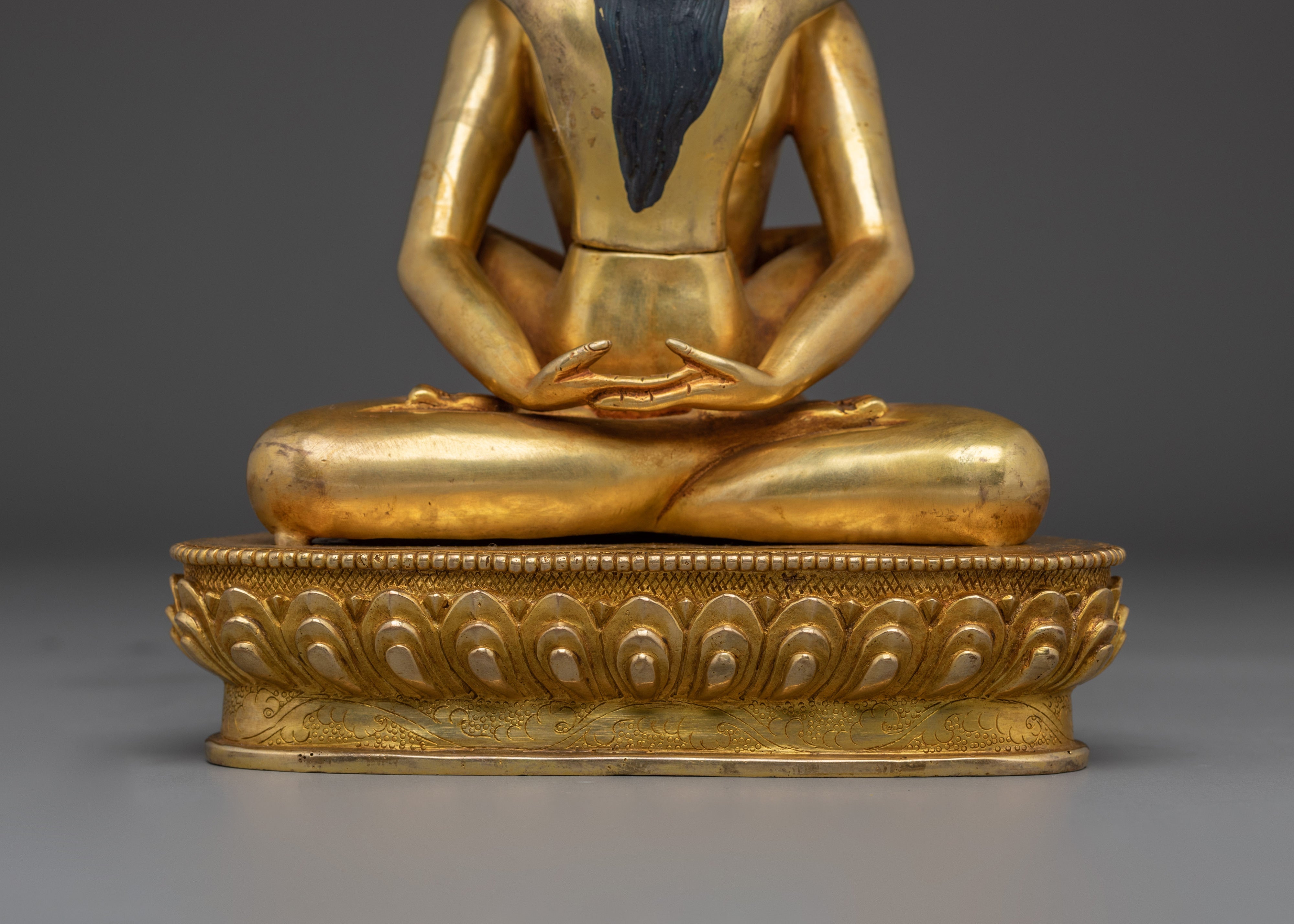 Samantabhadra with Consort Statue in 24K Gold-Gilded | Ideal for Meditation