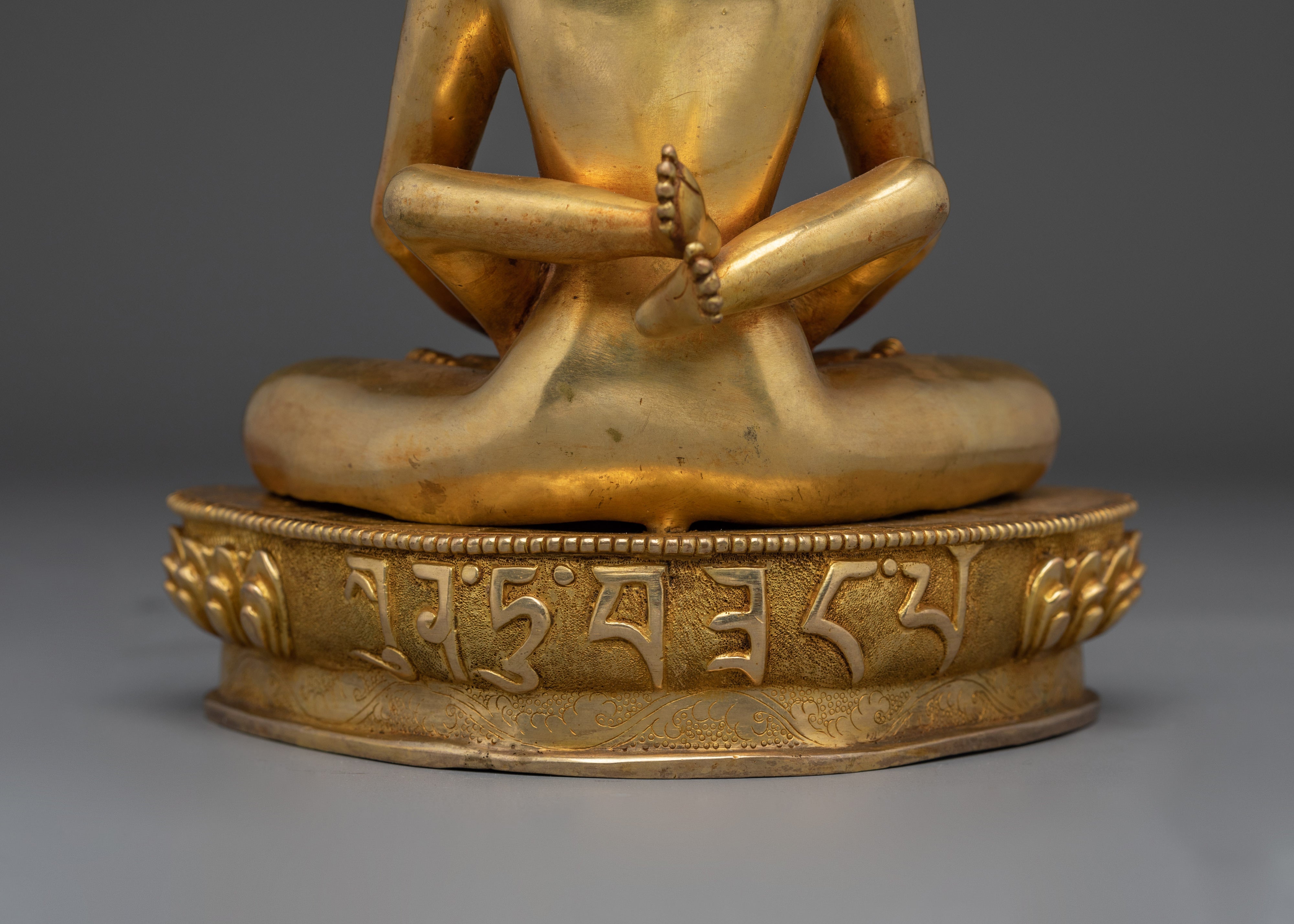 Samantabhadra with Consort Statue in 24K Gold-Gilded | Ideal for Meditation