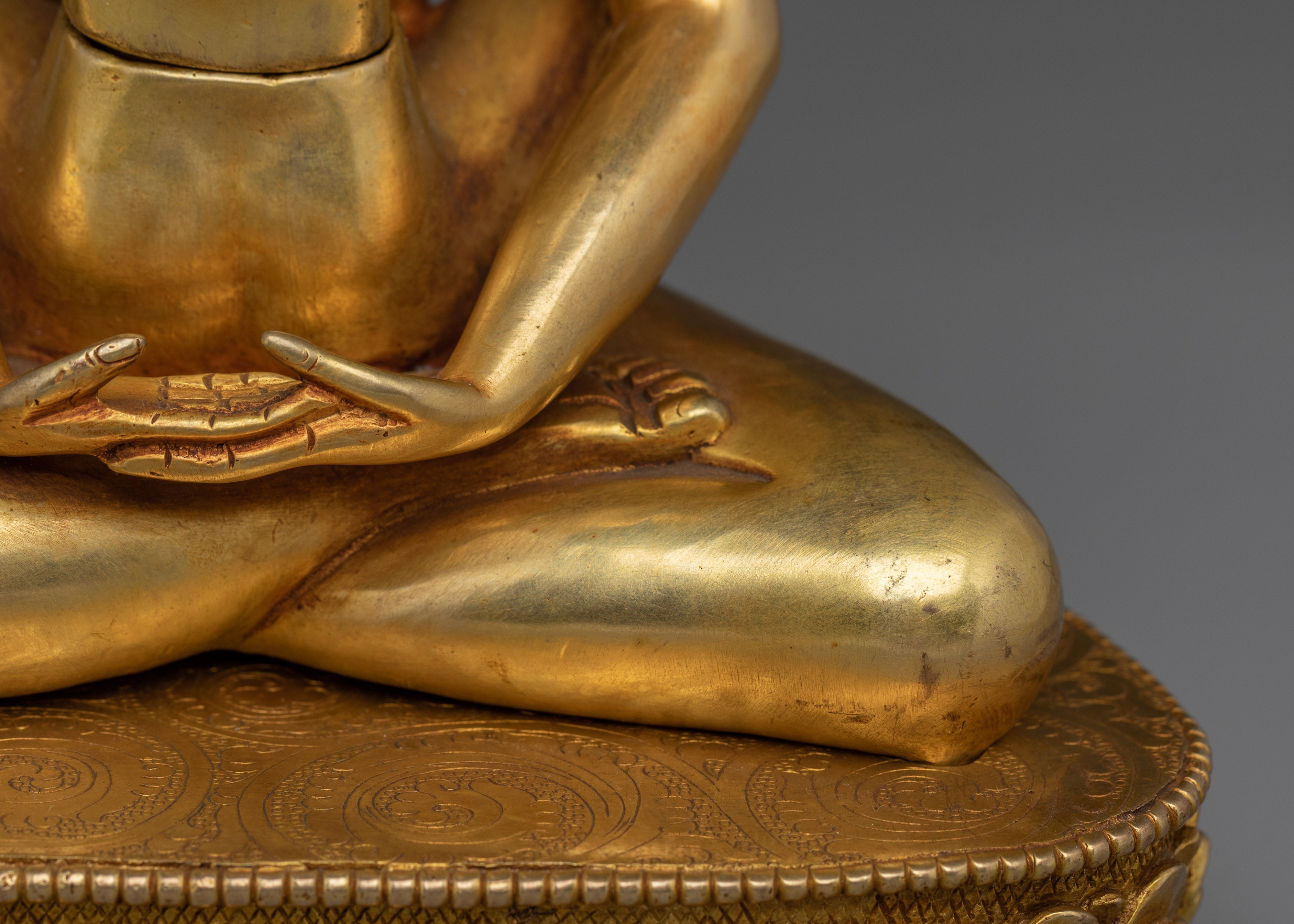 Samantabhadra with Consort Statue in 24K Gold-Gilded | Ideal for Meditation