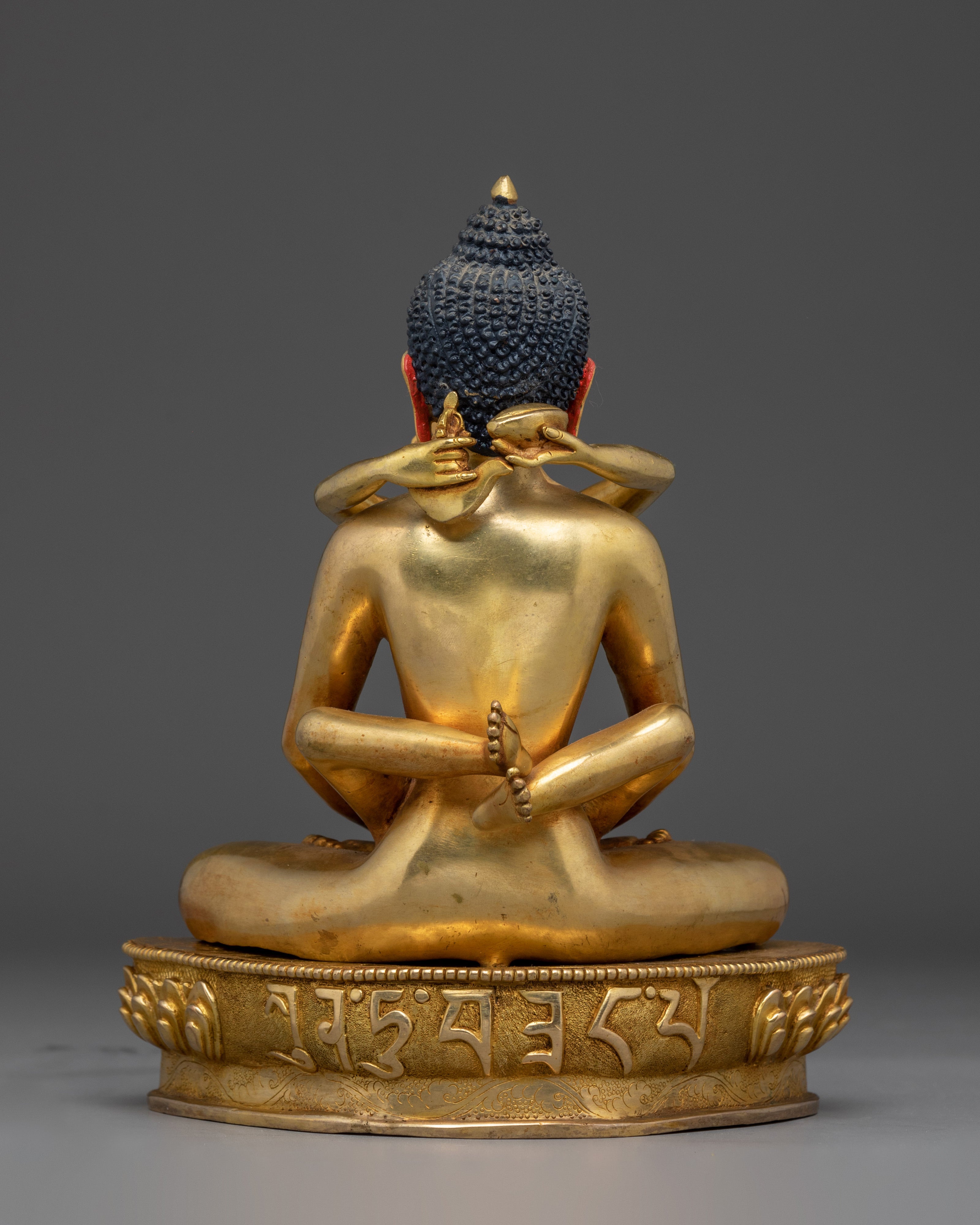 Samantabhadra with Consort Statue in 24K Gold-Gilded | Ideal for Meditation