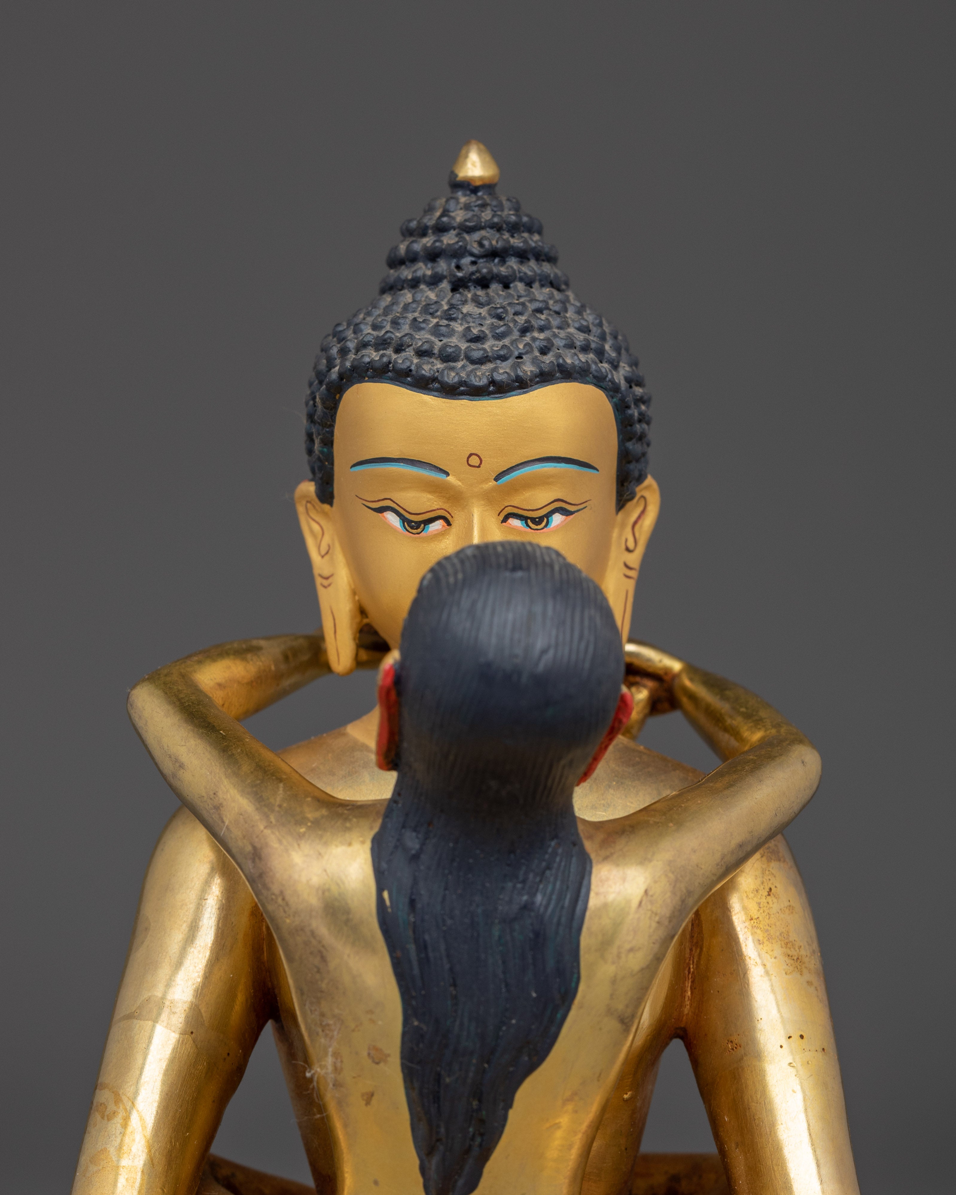 Samantabhadra with Consort Statue in 24K Gold-Gilded | Ideal for Meditation