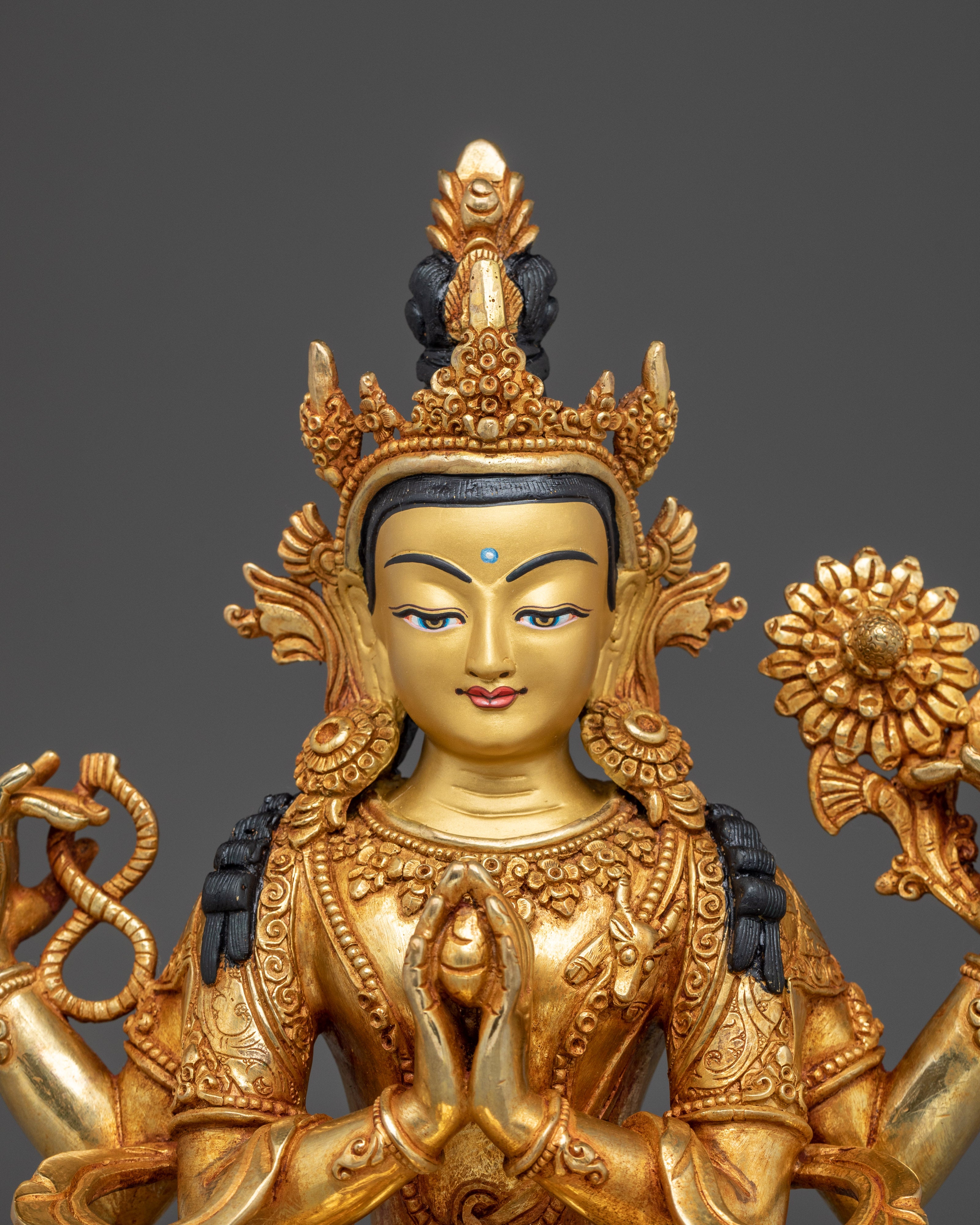 Compassion Buddha Chenrezig | Peaceful Sculpture for Sacred Space and Meditation